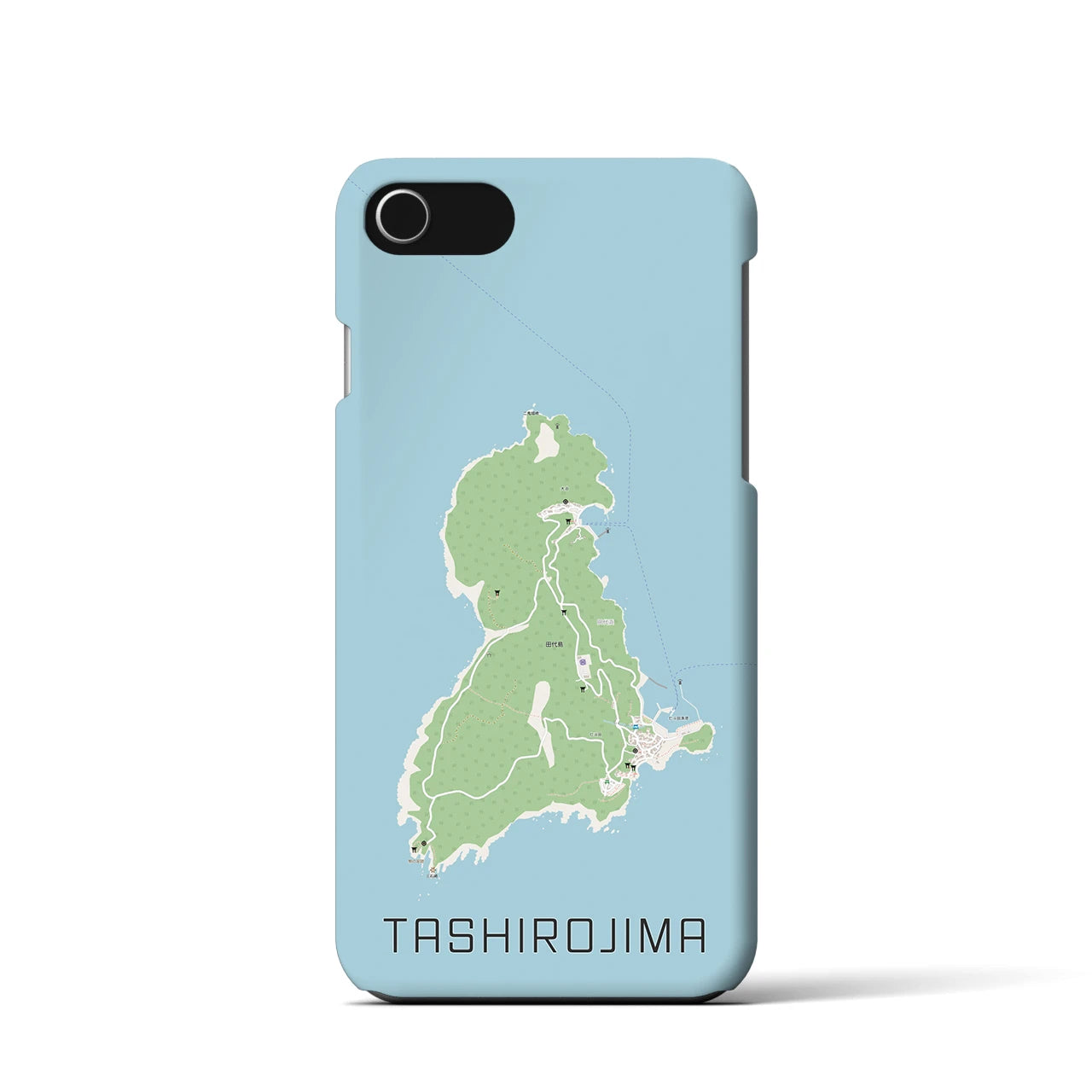 【田代島(宮城県)】地図柄iPhoneケース(バックカバータイプ)