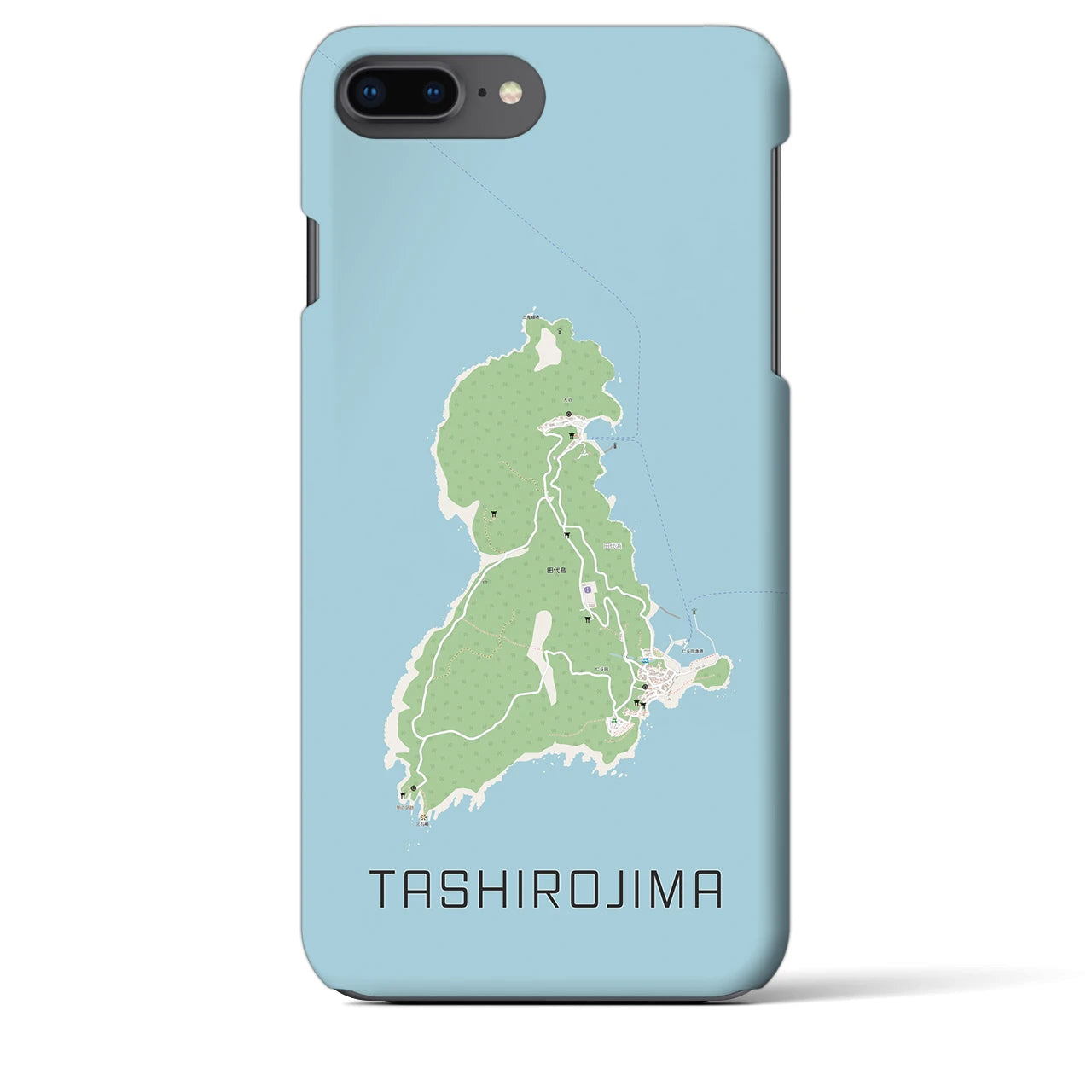 【田代島(宮城県)】地図柄iPhoneケース(バックカバータイプ)