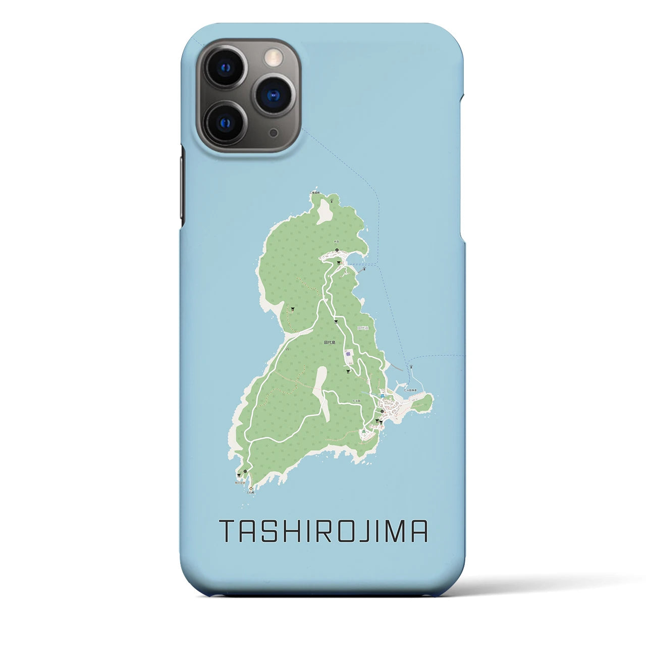 【田代島(宮城県)】地図柄iPhoneケース(バックカバータイプ)