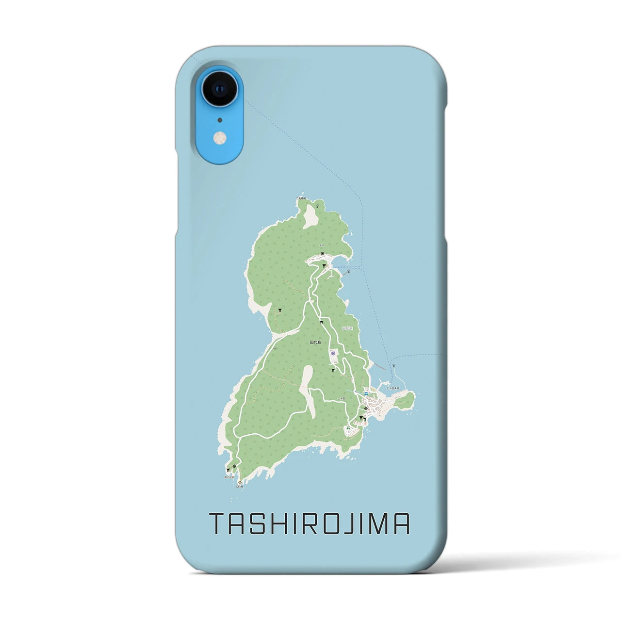 【田代島(宮城県)】地図柄iPhoneケース(バックカバータイプ)