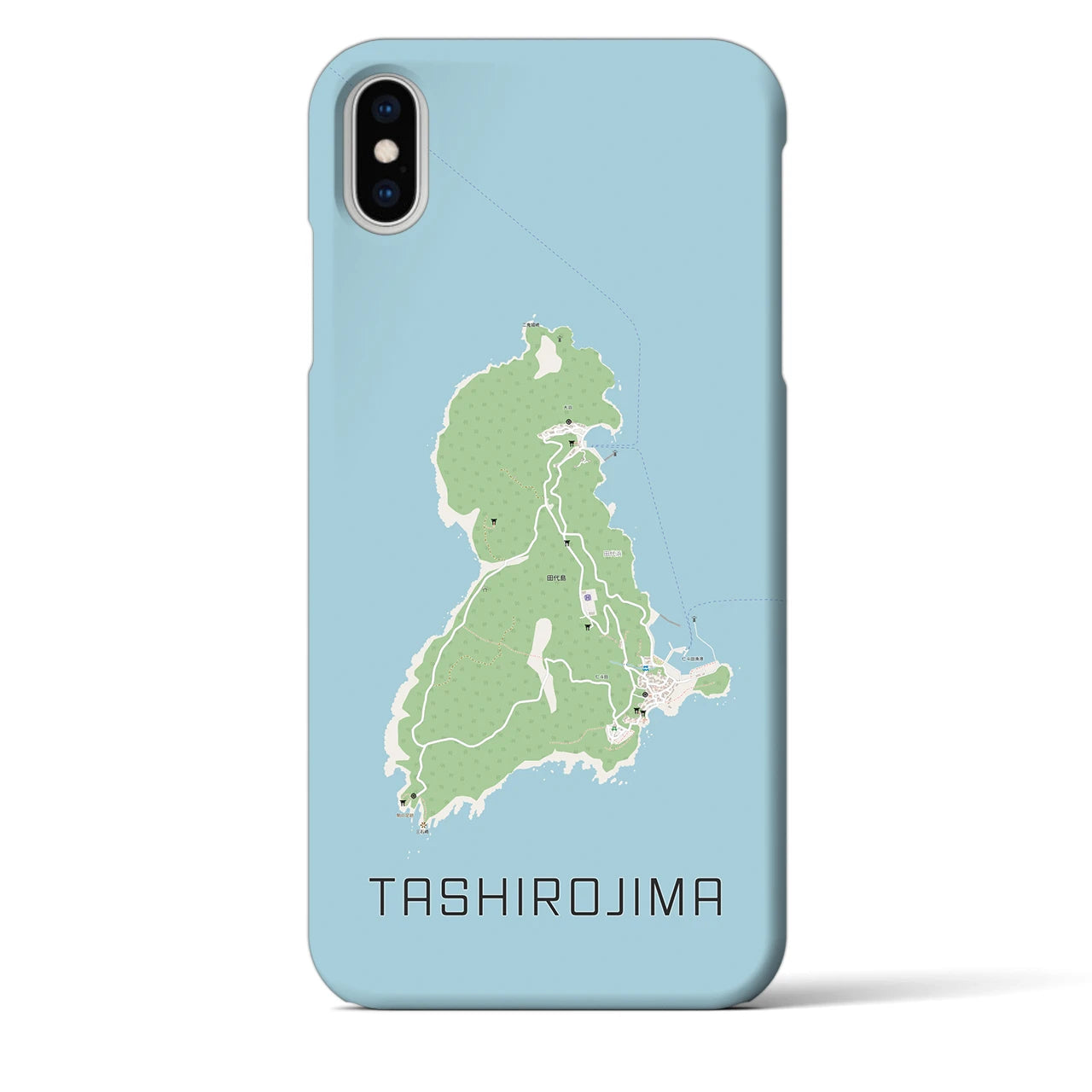 【田代島(宮城県)】地図柄iPhoneケース(バックカバータイプ)