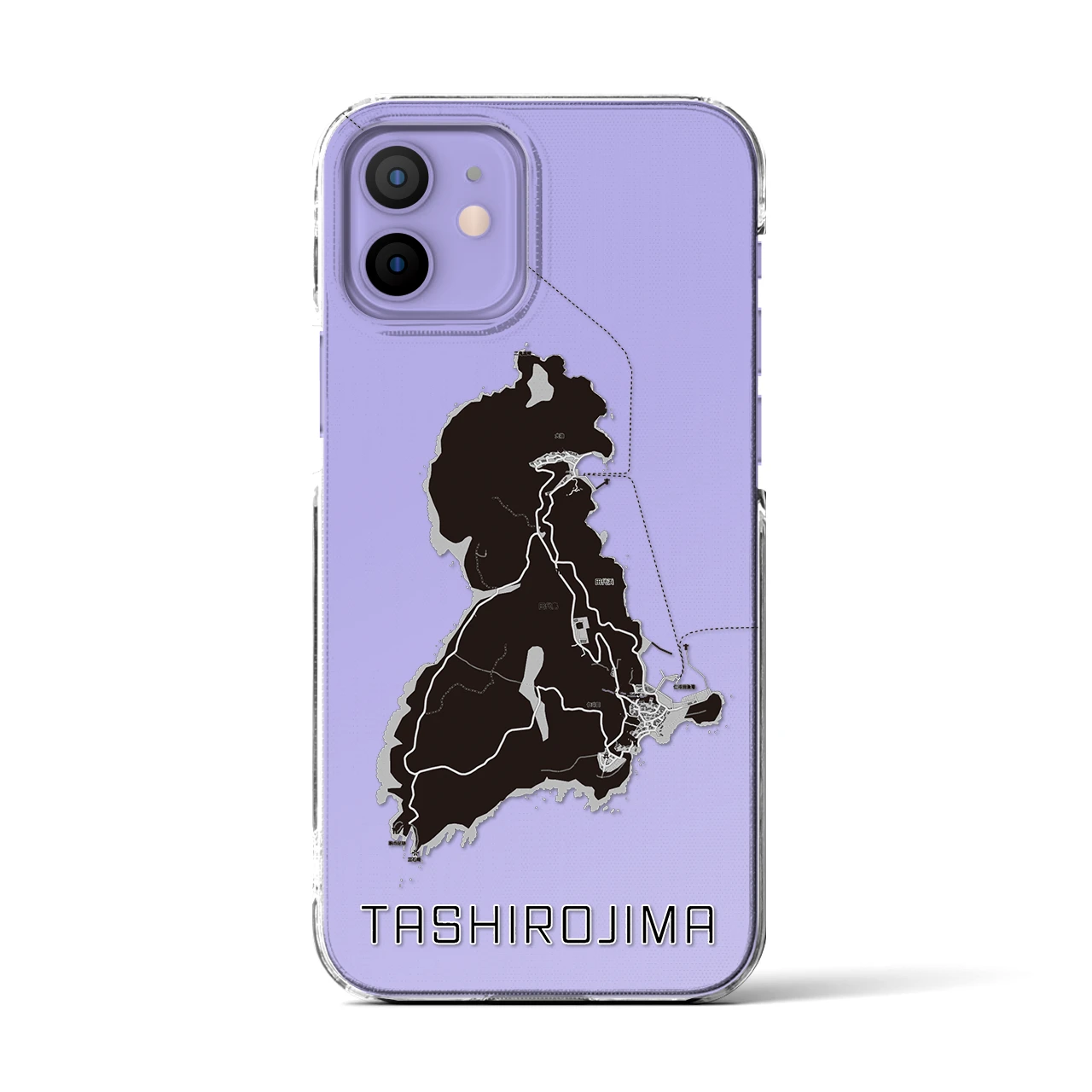 【田代島(宮城県)】地図柄iPhoneケース(クリアタイプ)