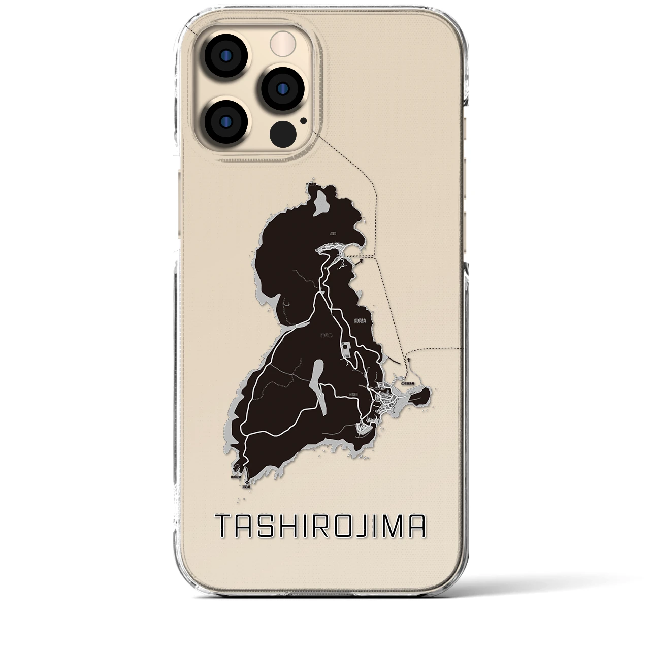 【田代島(宮城県)】地図柄iPhoneケース(クリアタイプ)