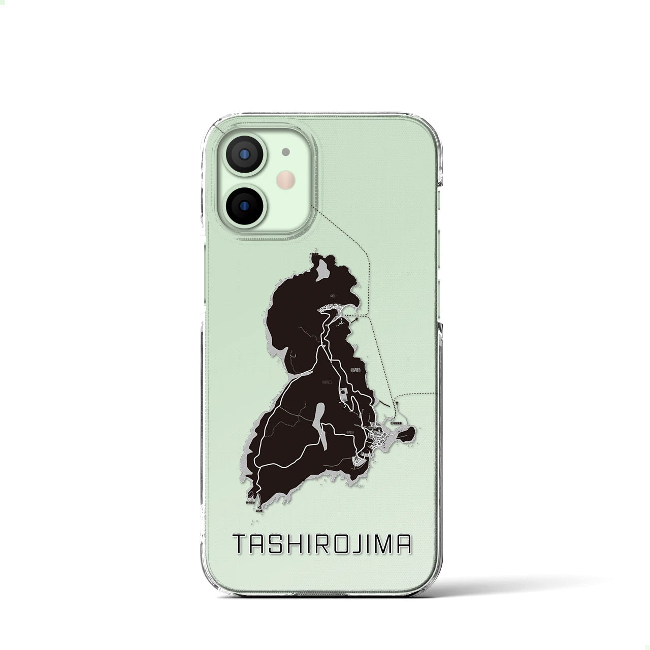 【田代島(宮城県)】地図柄iPhoneケース(クリアタイプ)