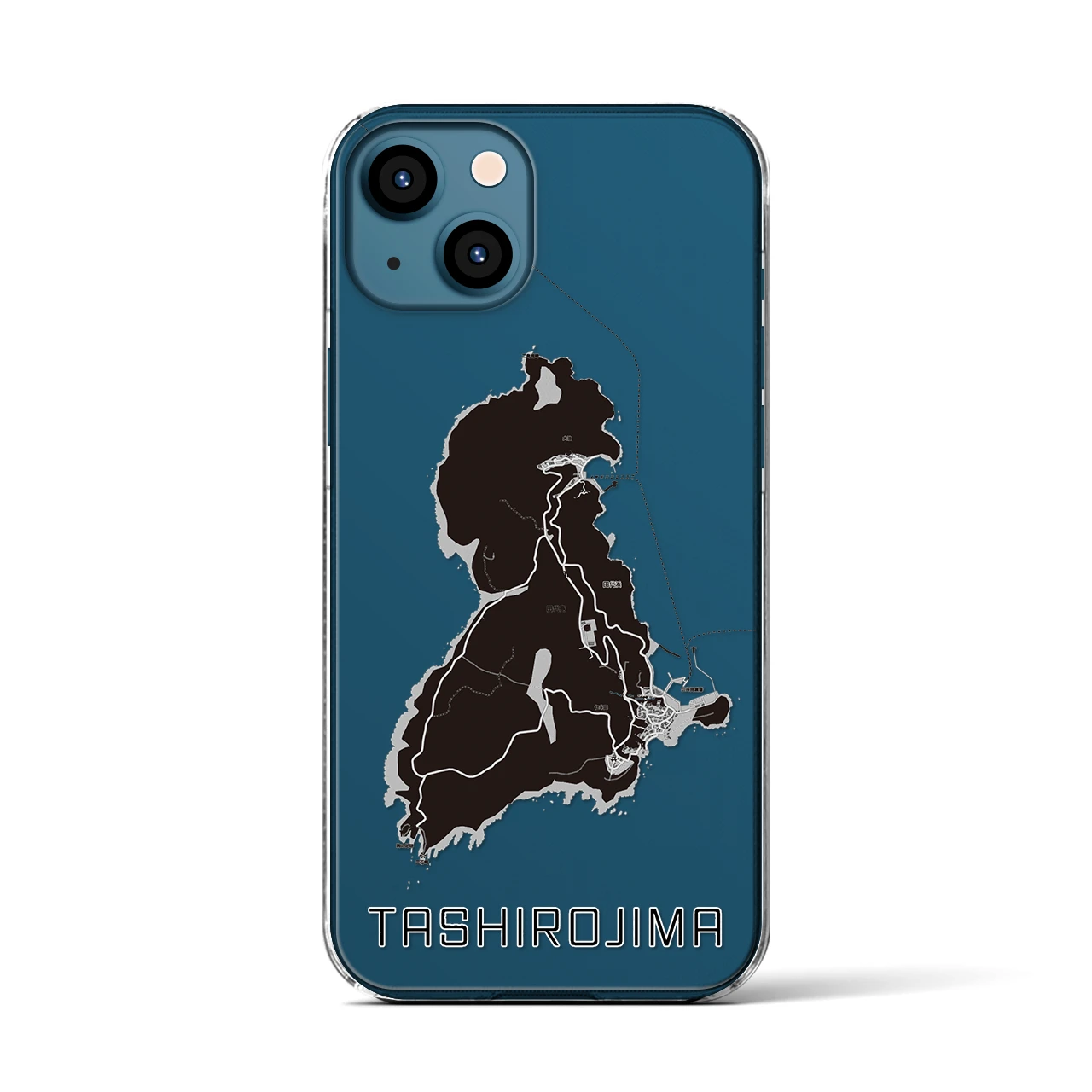 【田代島(宮城県)】地図柄iPhoneケース(クリアタイプ)