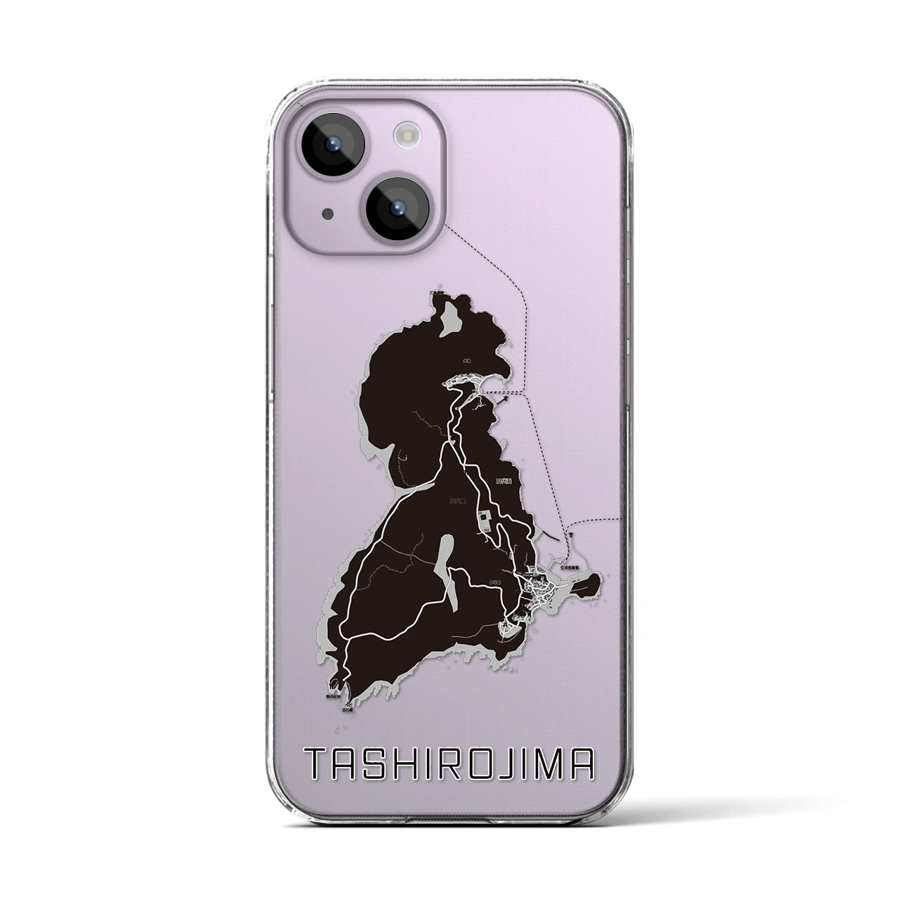 【田代島(宮城県)】地図柄iPhoneケース(クリアタイプ)
