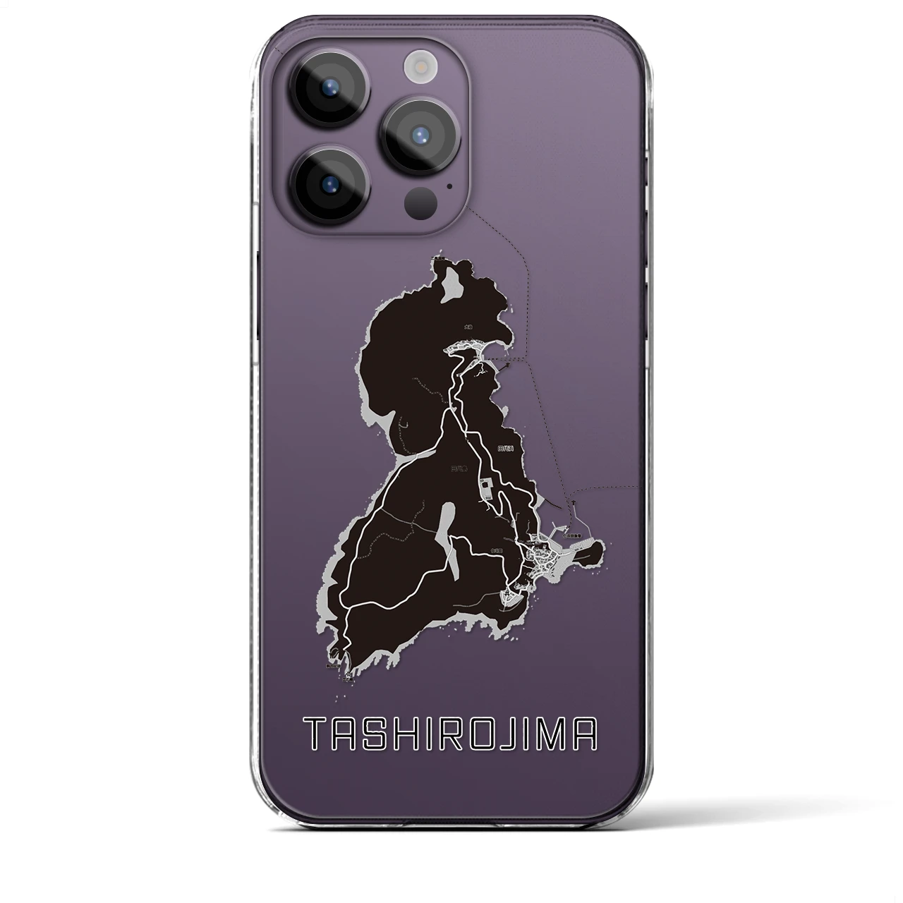【田代島(宮城県)】地図柄iPhoneケース(クリアタイプ)