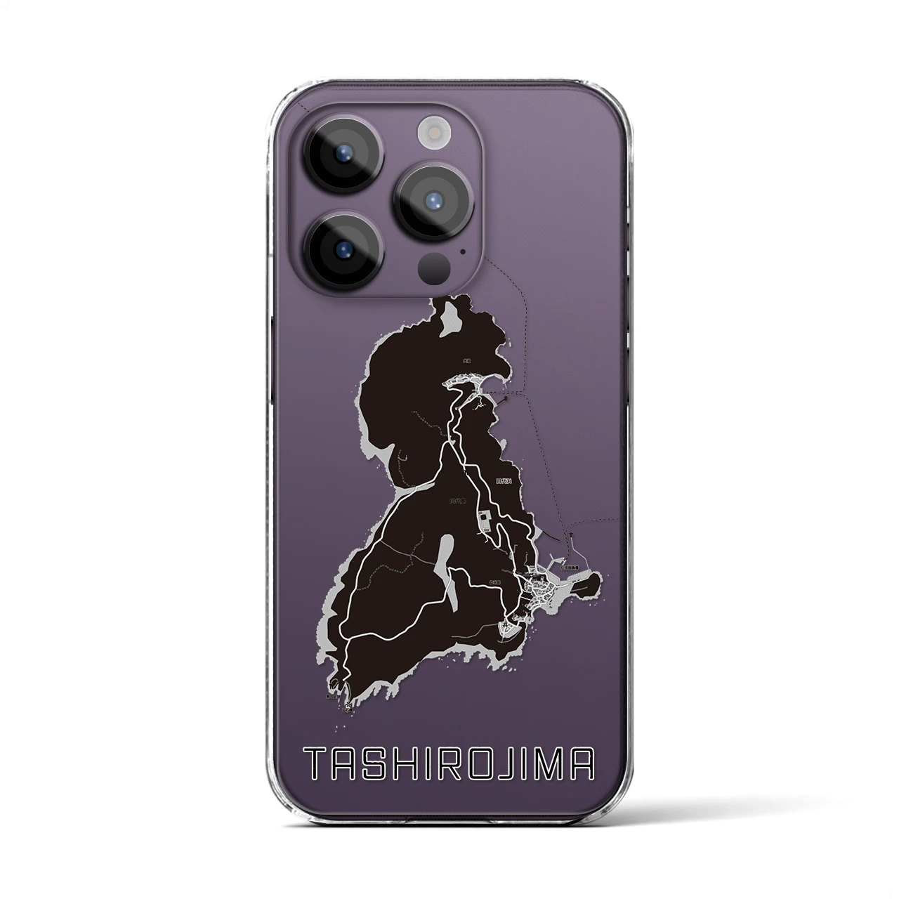 【田代島(宮城県)】地図柄iPhoneケース(クリアタイプ)