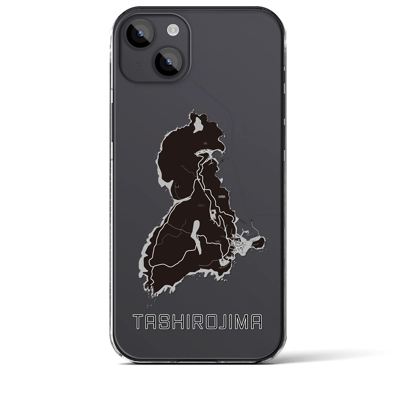 【田代島(宮城県)】地図柄iPhoneケース(クリアタイプ)