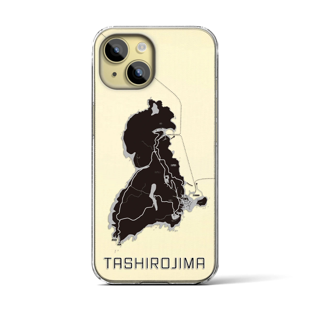 【田代島(宮城県)】地図柄iPhoneケース(クリアタイプ)