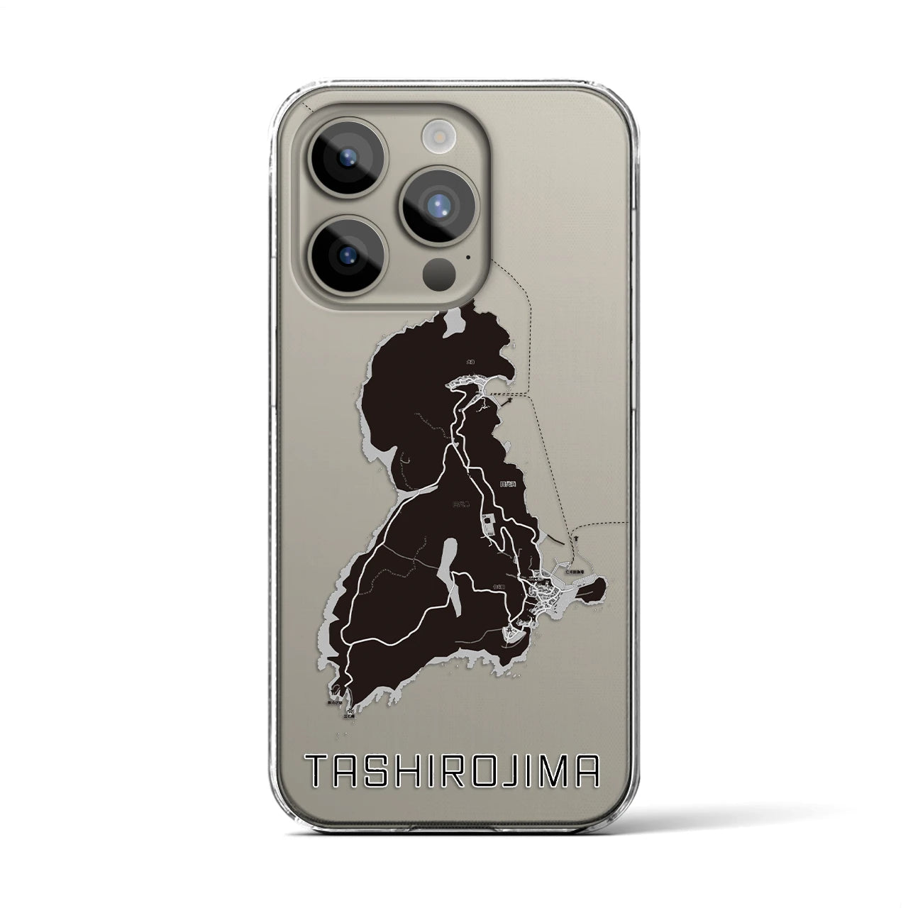 【田代島(宮城県)】地図柄iPhoneケース(クリアタイプ)