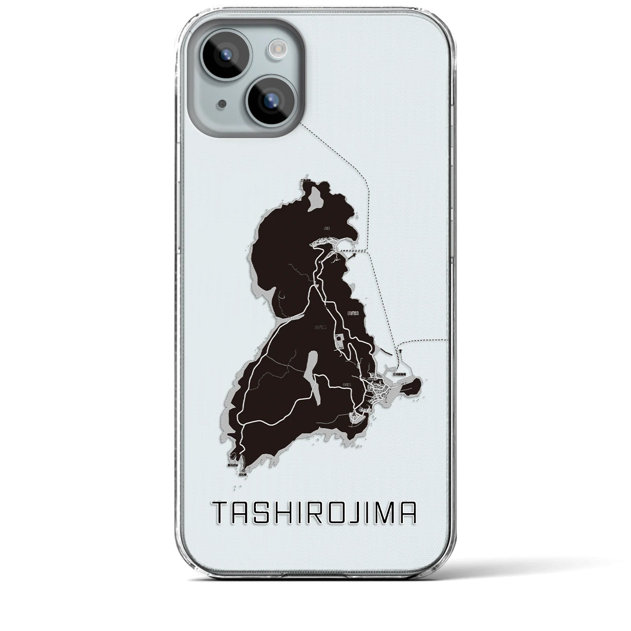 【田代島(宮城県)】地図柄iPhoneケース(クリアタイプ)