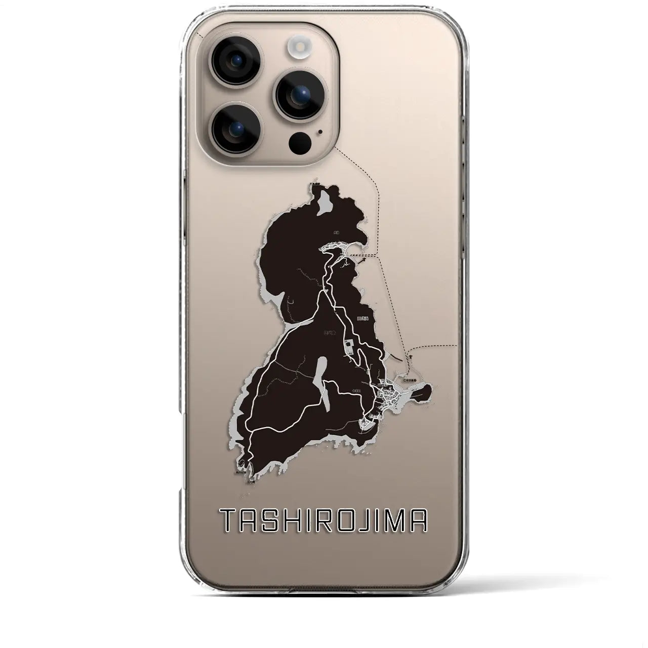 【田代島(宮城県)】地図柄iPhoneケース(クリアタイプ)