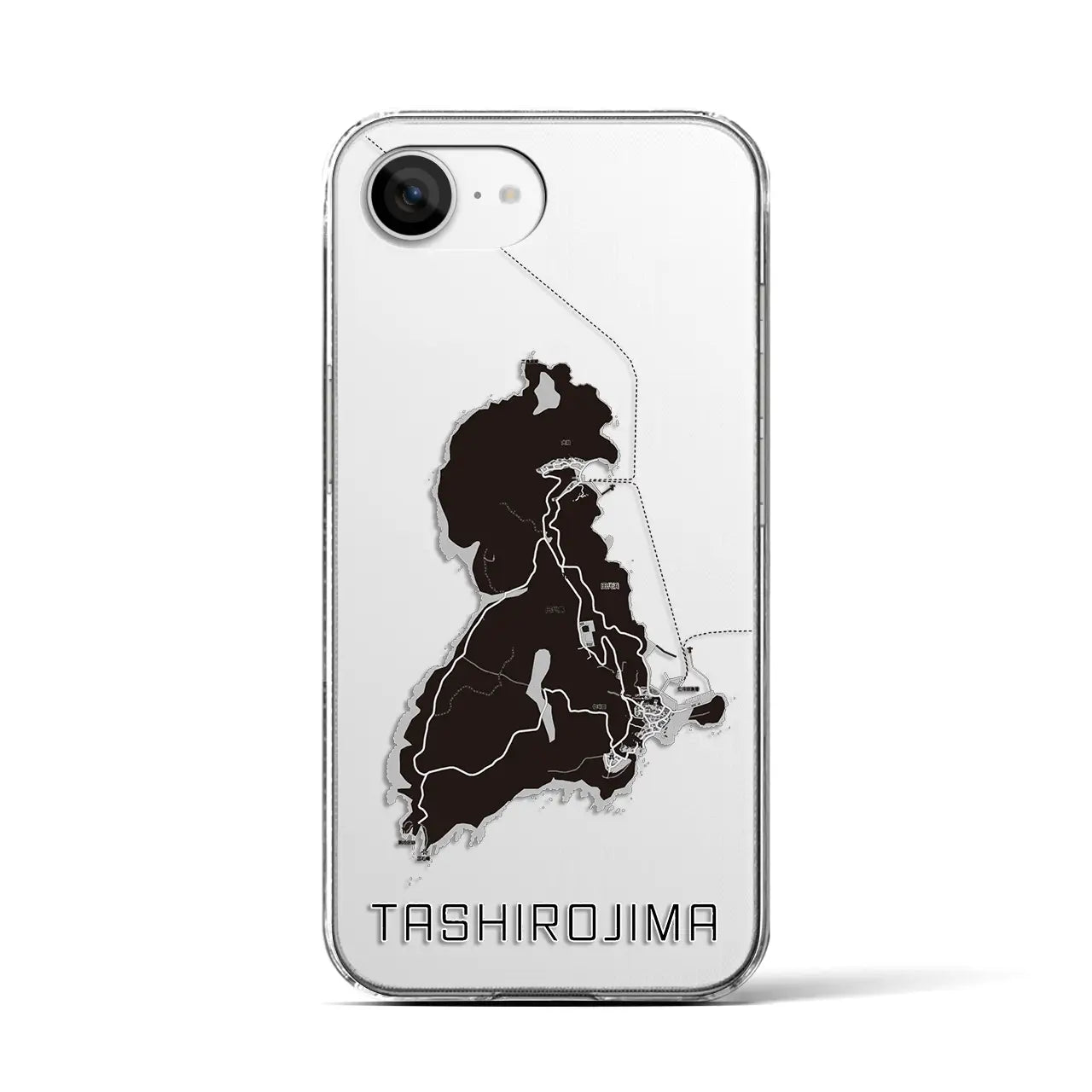 【田代島(宮城県)】地図柄iPhoneケース(クリアタイプ)