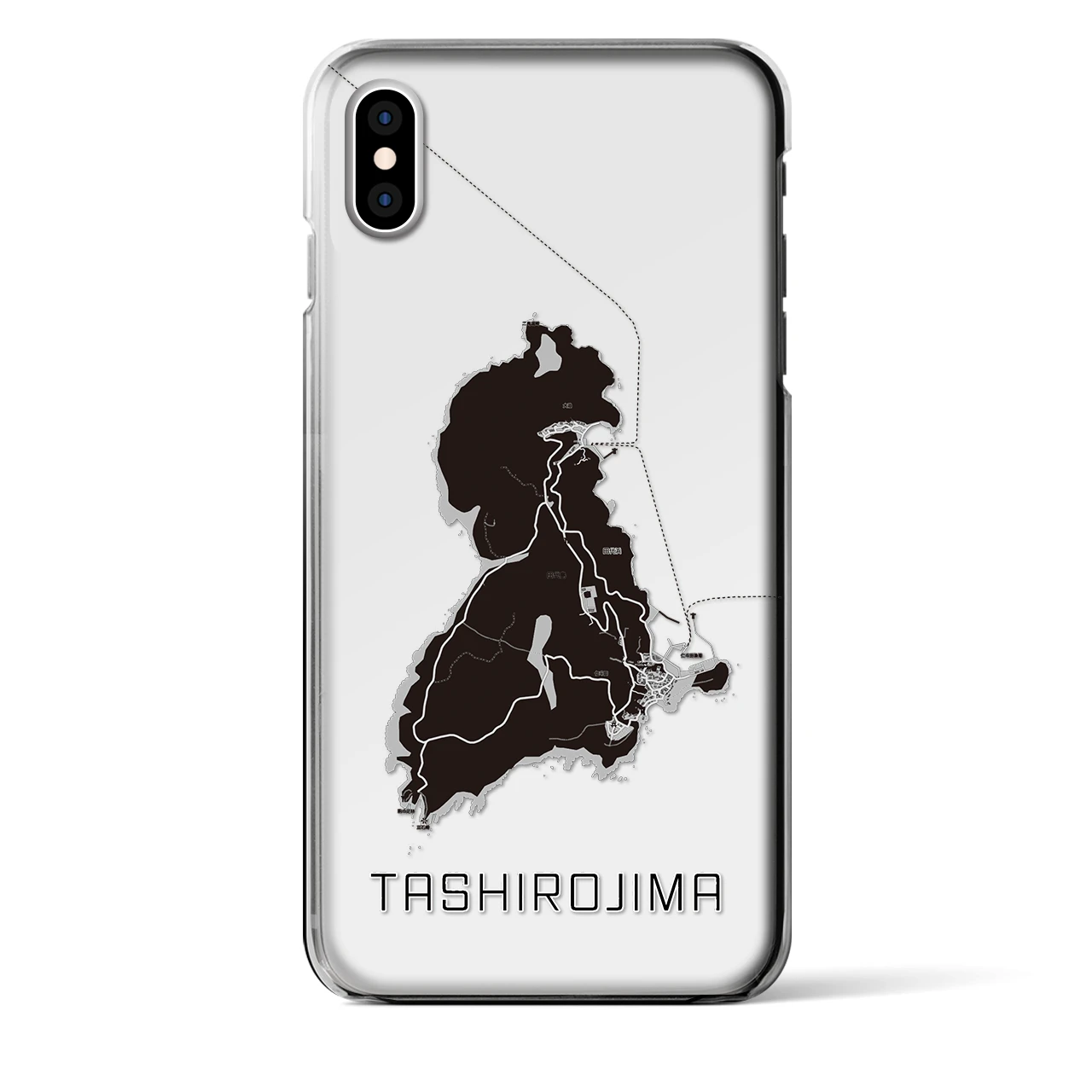【田代島(宮城県)】地図柄iPhoneケース(クリアタイプ)