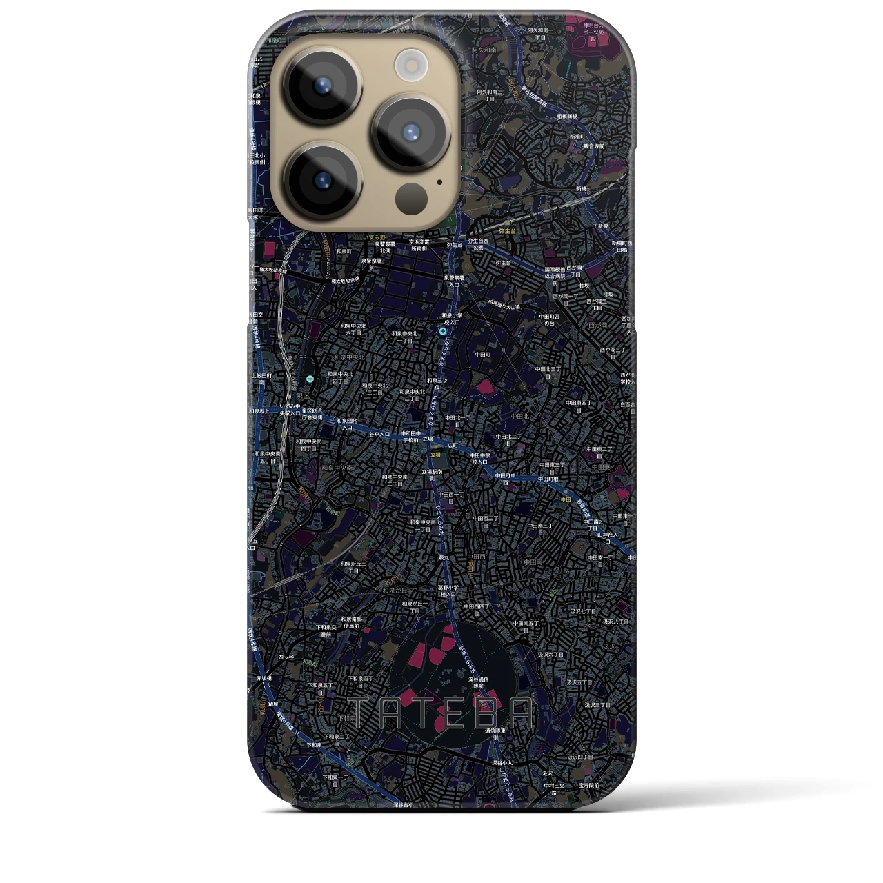 【立場(神奈川県)】地図柄iPhoneケース(バックカバータイプ)