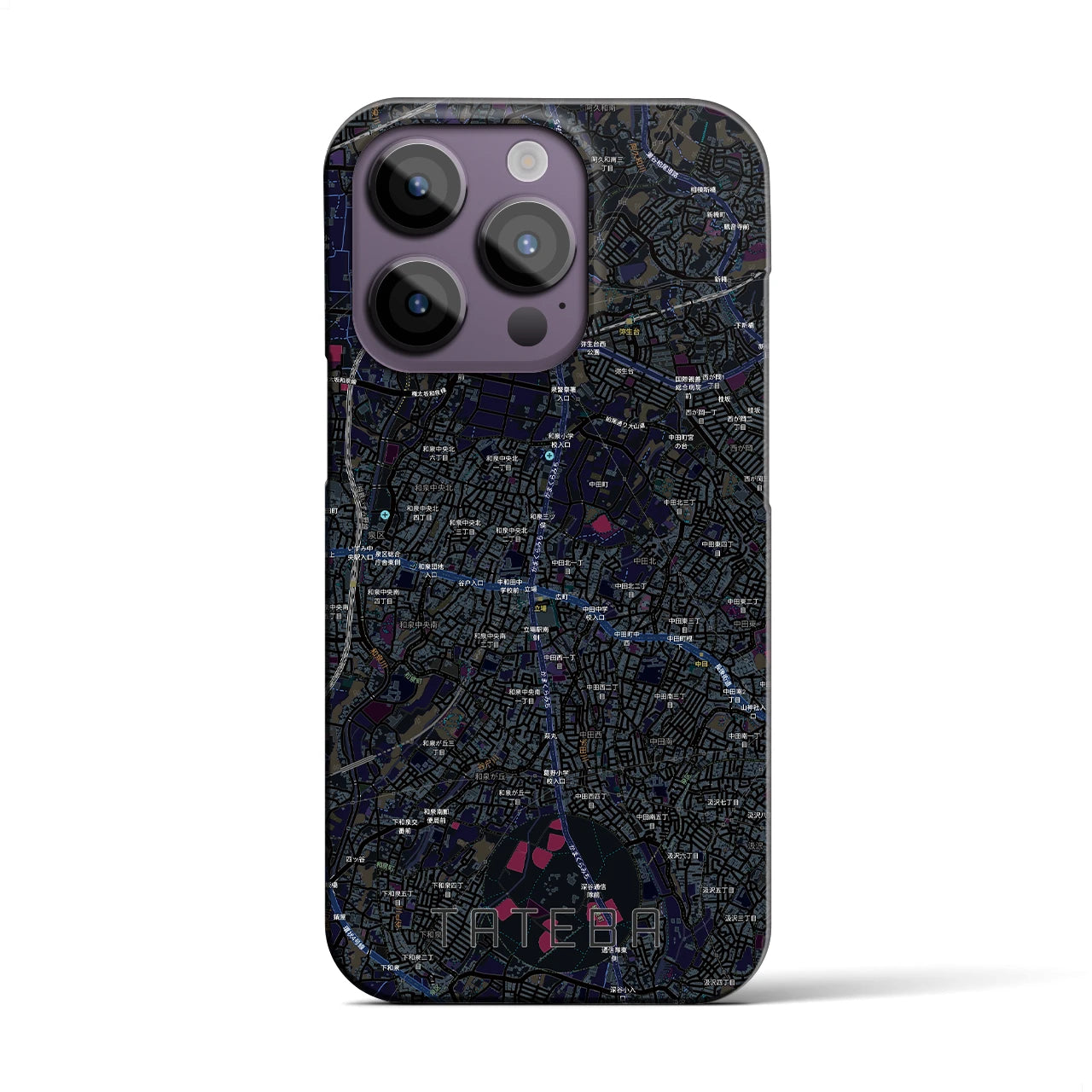【立場(神奈川県)】地図柄iPhoneケース(バックカバータイプ)