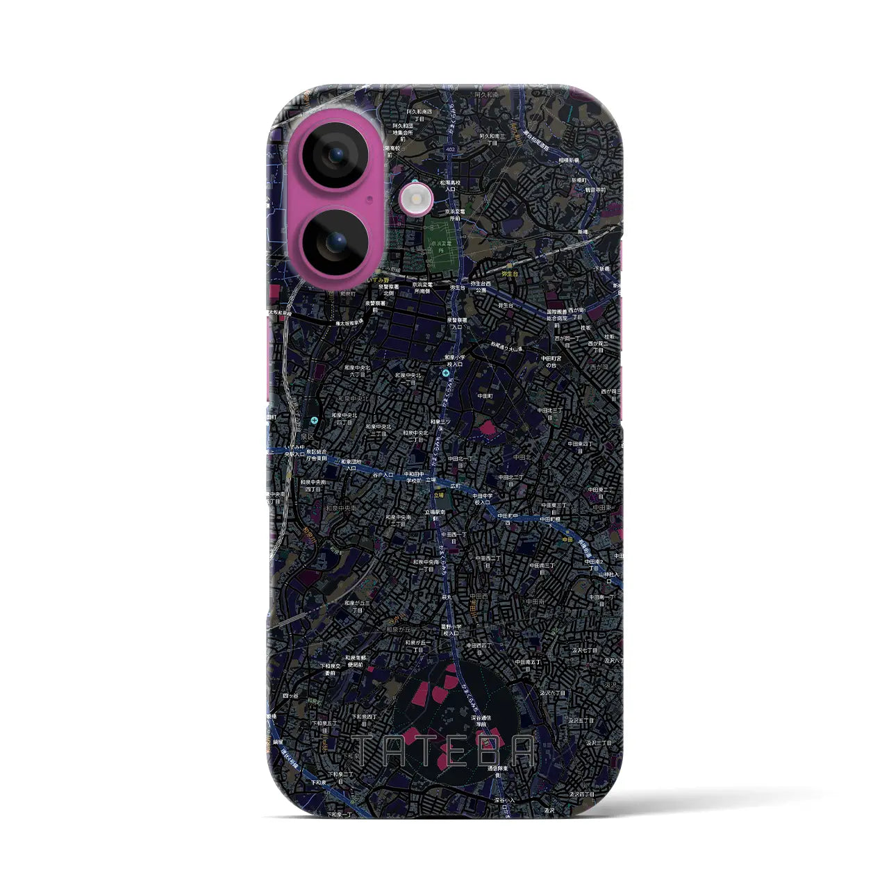 【立場(神奈川県)】地図柄iPhoneケース(バックカバータイプ)