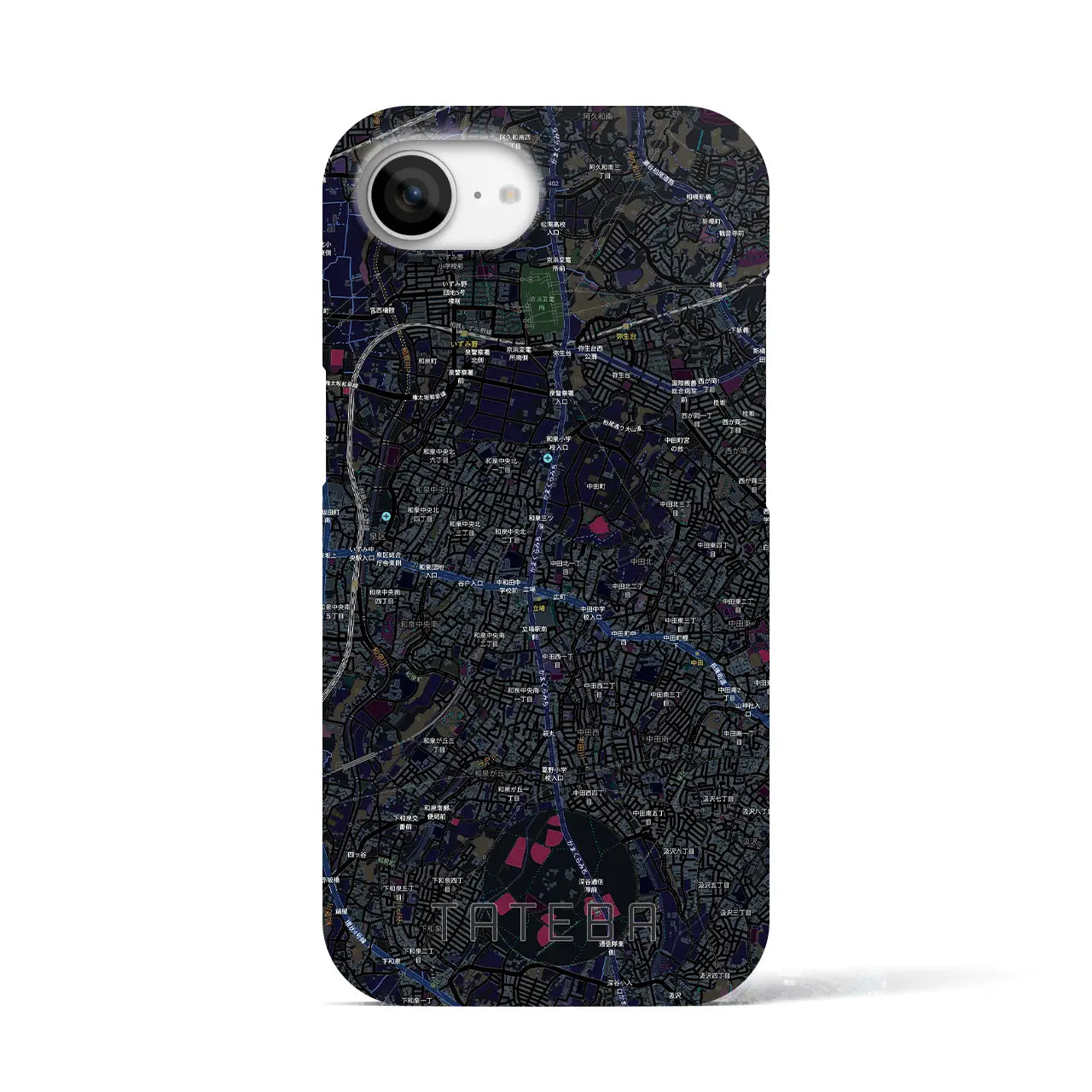 【立場(神奈川県)】地図柄iPhoneケース(バックカバータイプ)