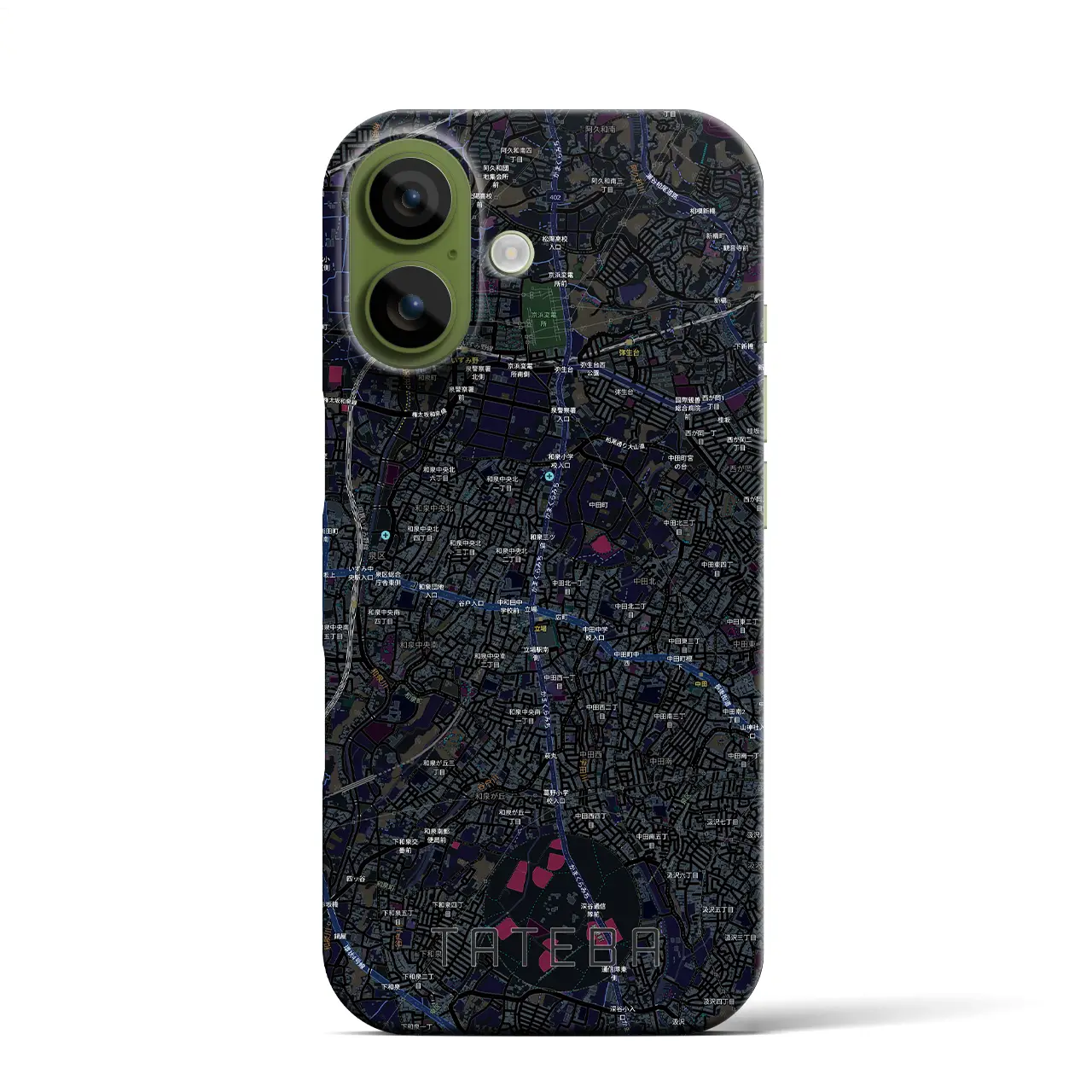 【立場(神奈川県)】地図柄iPhoneケース(バックカバータイプ)