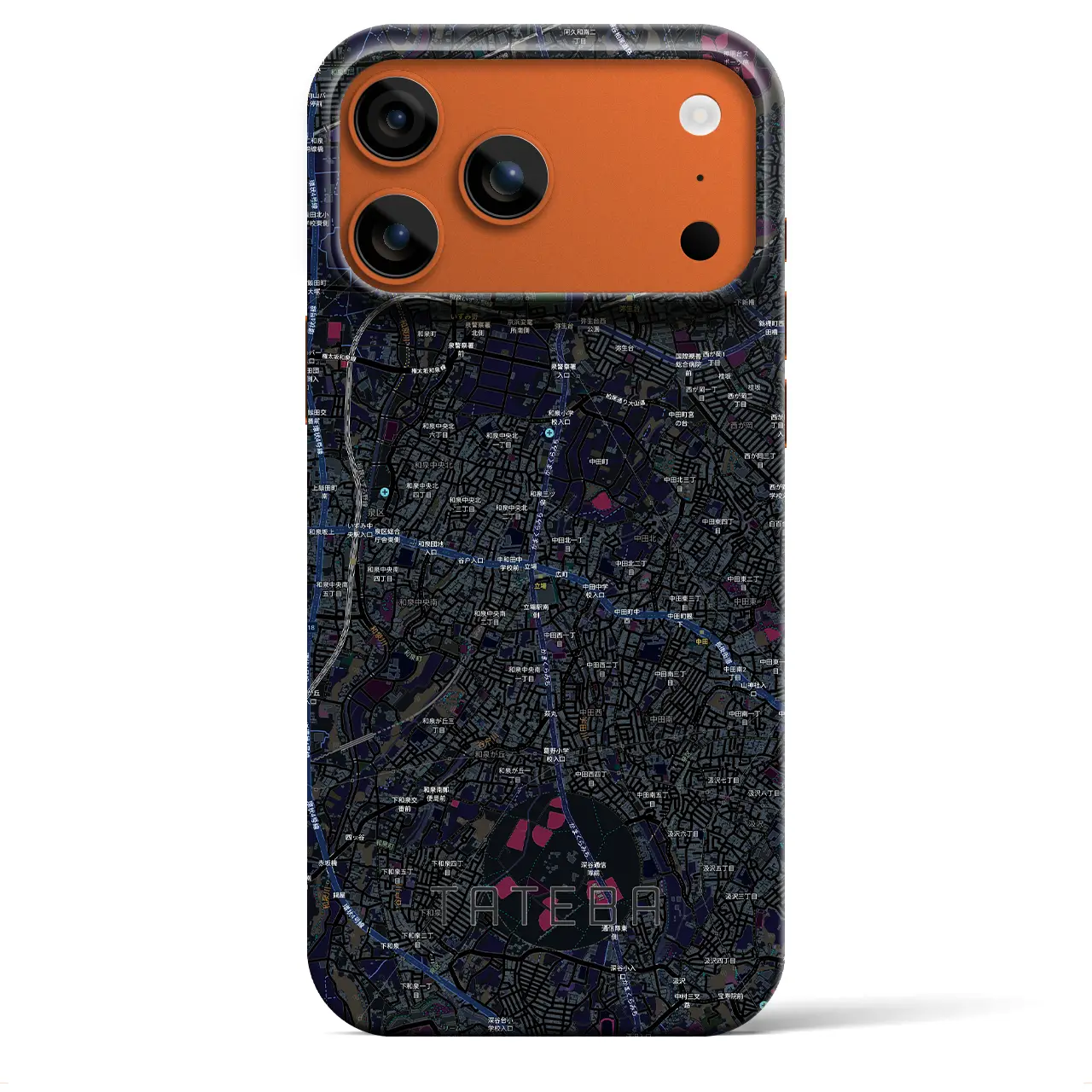 【立場(神奈川県)】地図柄iPhoneケース(バックカバータイプ)