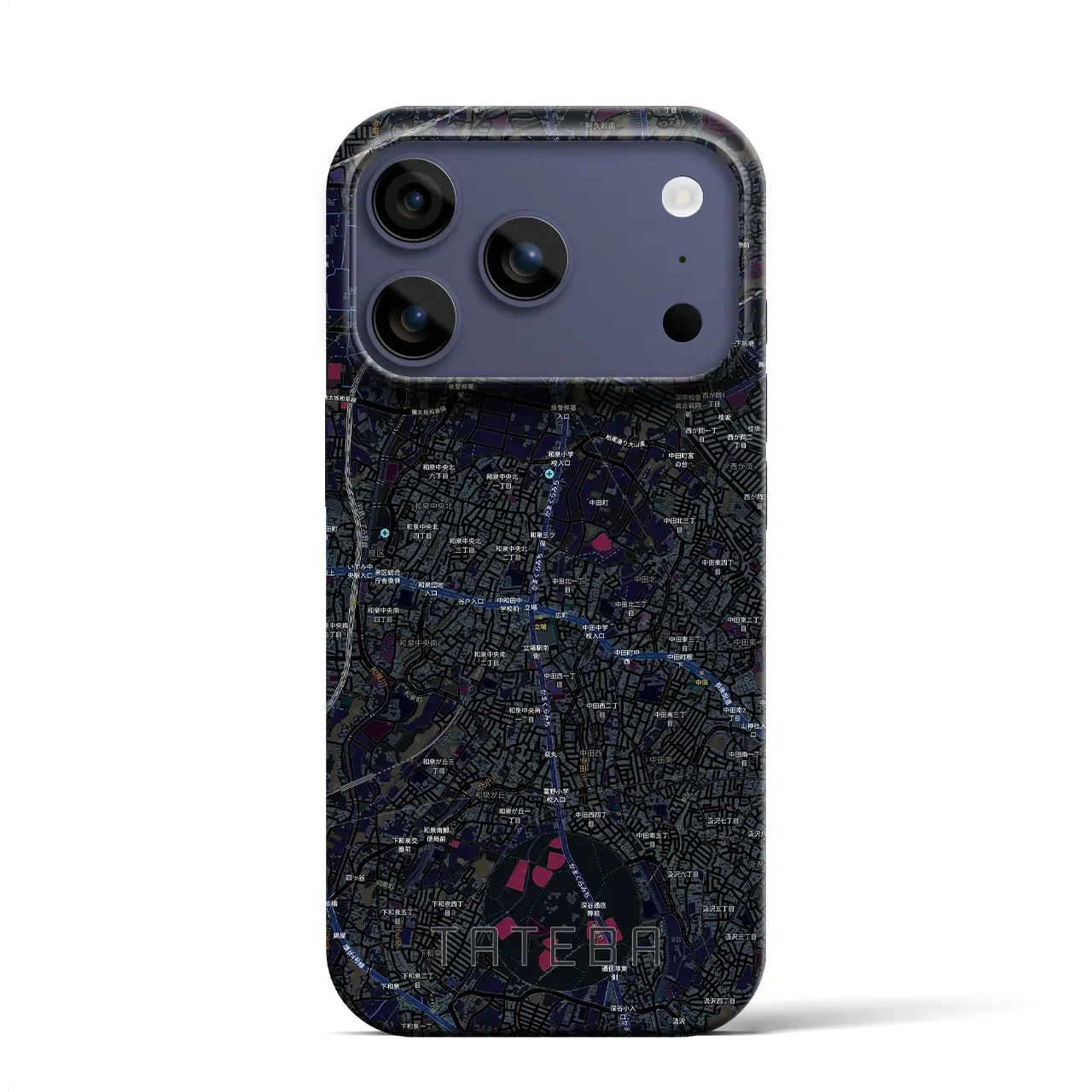 【立場(神奈川県)】地図柄iPhoneケース(バックカバータイプ)