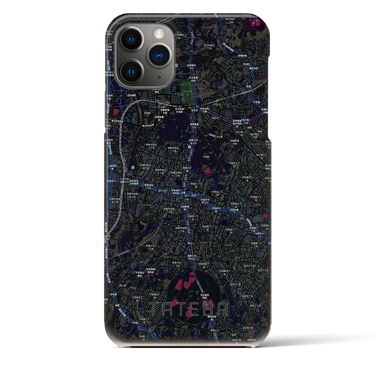 【立場(神奈川県)】地図柄iPhoneケース(バックカバータイプ)