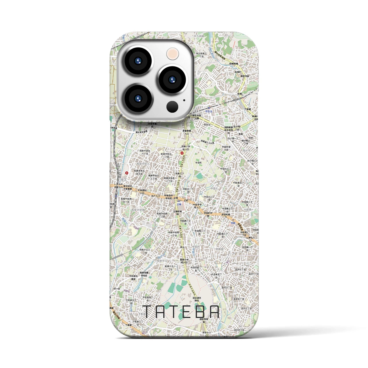 【立場(神奈川県)】地図柄iPhoneケース(バックカバータイプ)