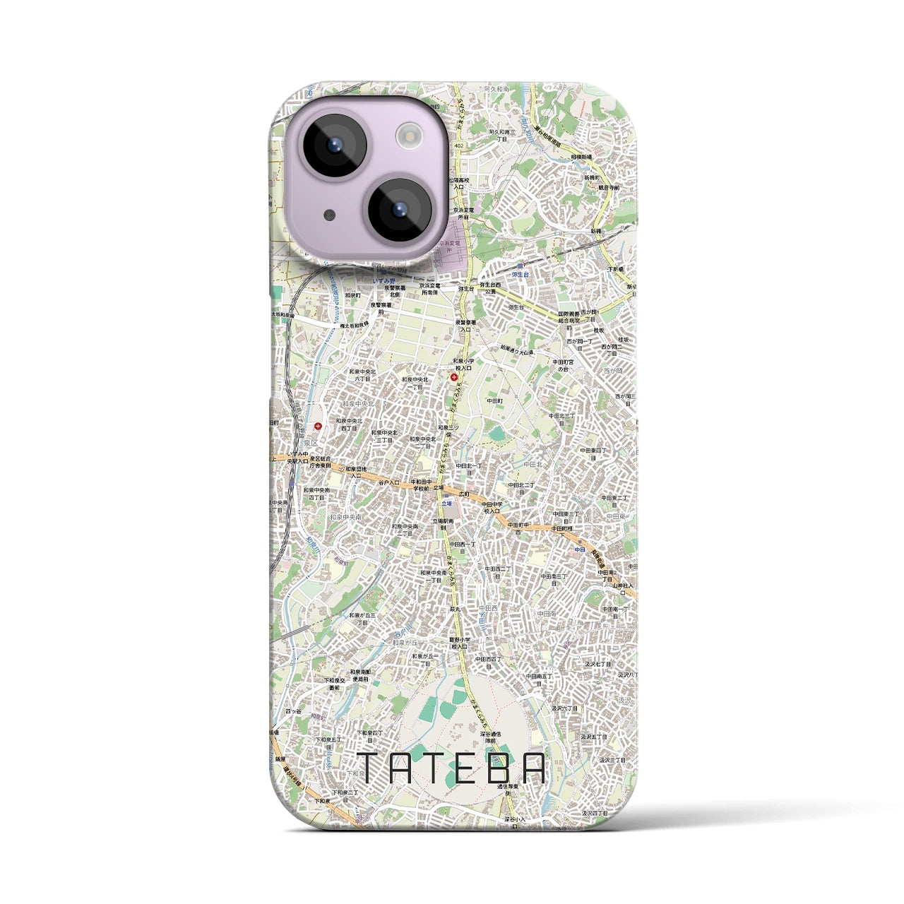 【立場(神奈川県)】地図柄iPhoneケース(バックカバータイプ)