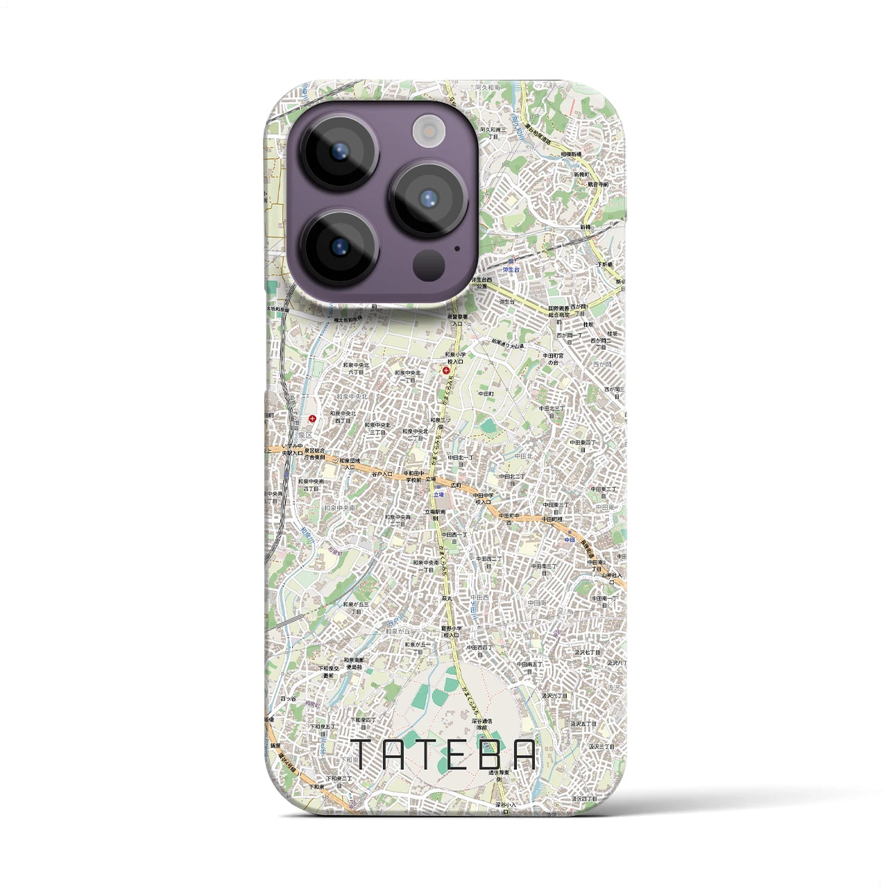 【立場(神奈川県)】地図柄iPhoneケース(バックカバータイプ)