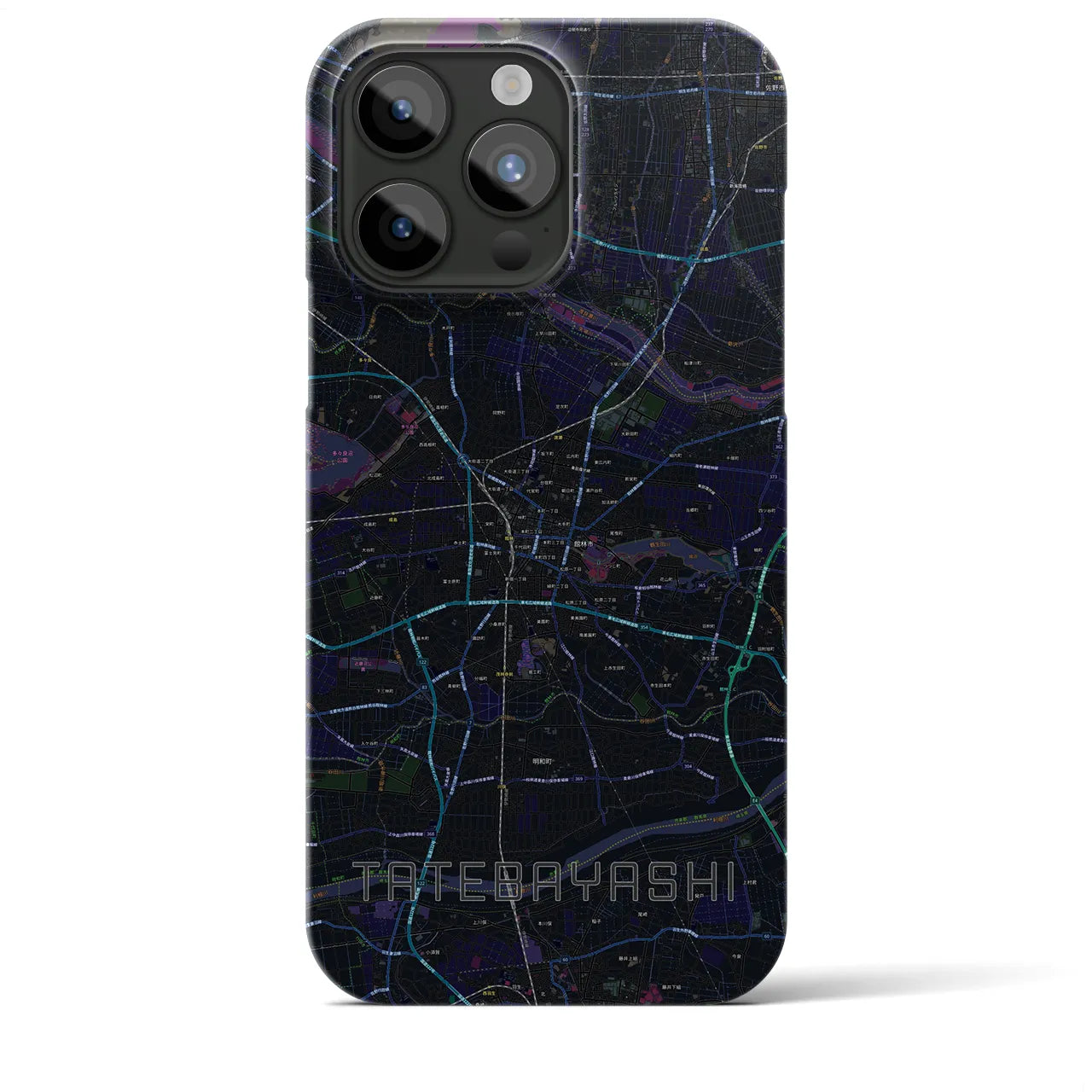 【館林(群馬県)】地図柄iPhoneケース(バックカバータイプ)