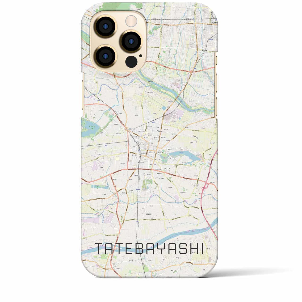 【館林(群馬県)】地図柄iPhoneケース(バックカバータイプ)