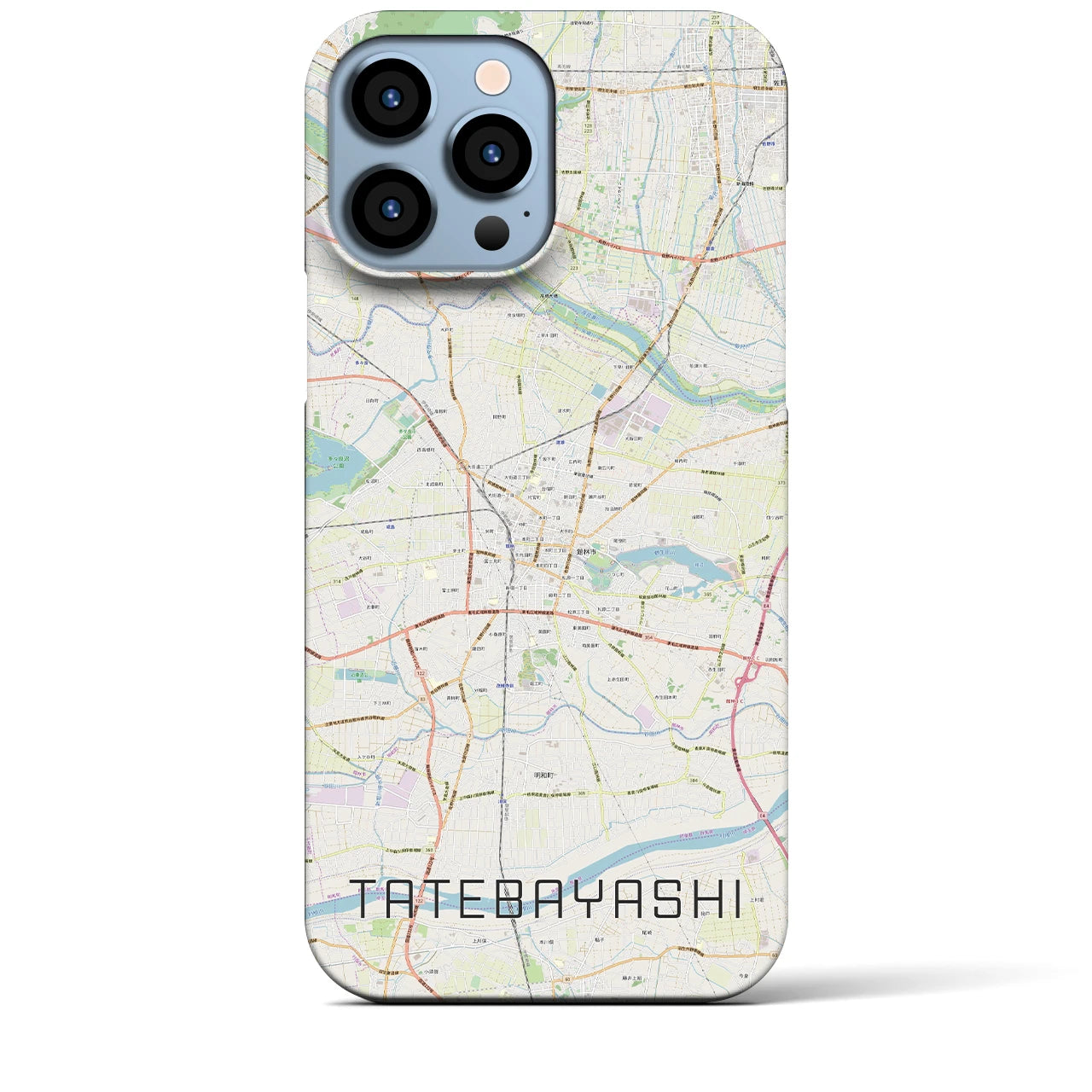 【館林(群馬県)】地図柄iPhoneケース(バックカバータイプ)