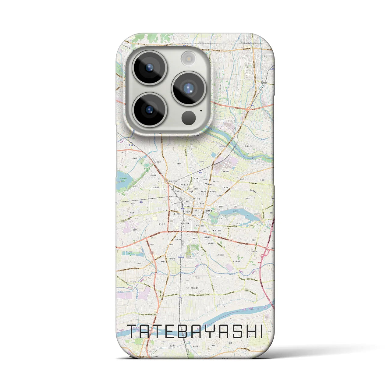 【館林(群馬県)】地図柄iPhoneケース(バックカバータイプ)