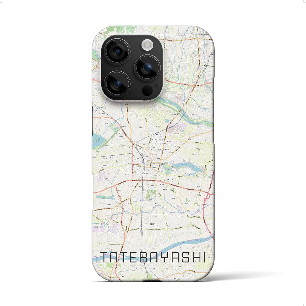 【館林(群馬県)】地図柄iPhoneケース(バックカバータイプ)