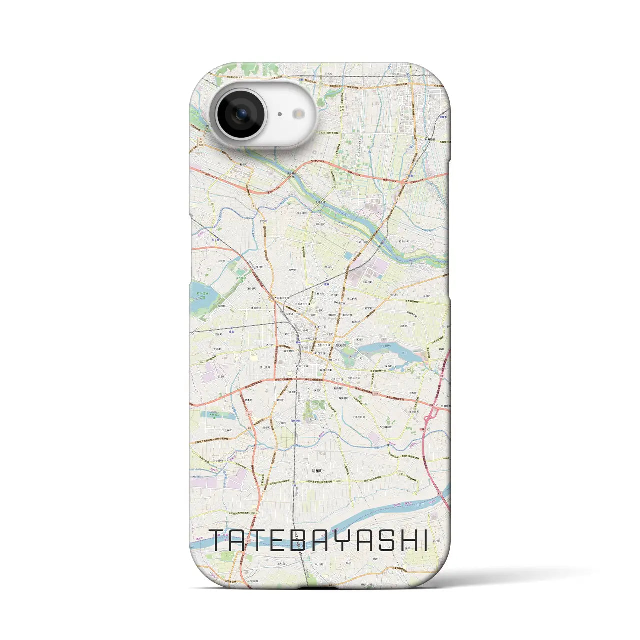 【館林(群馬県)】地図柄iPhoneケース(バックカバータイプ)