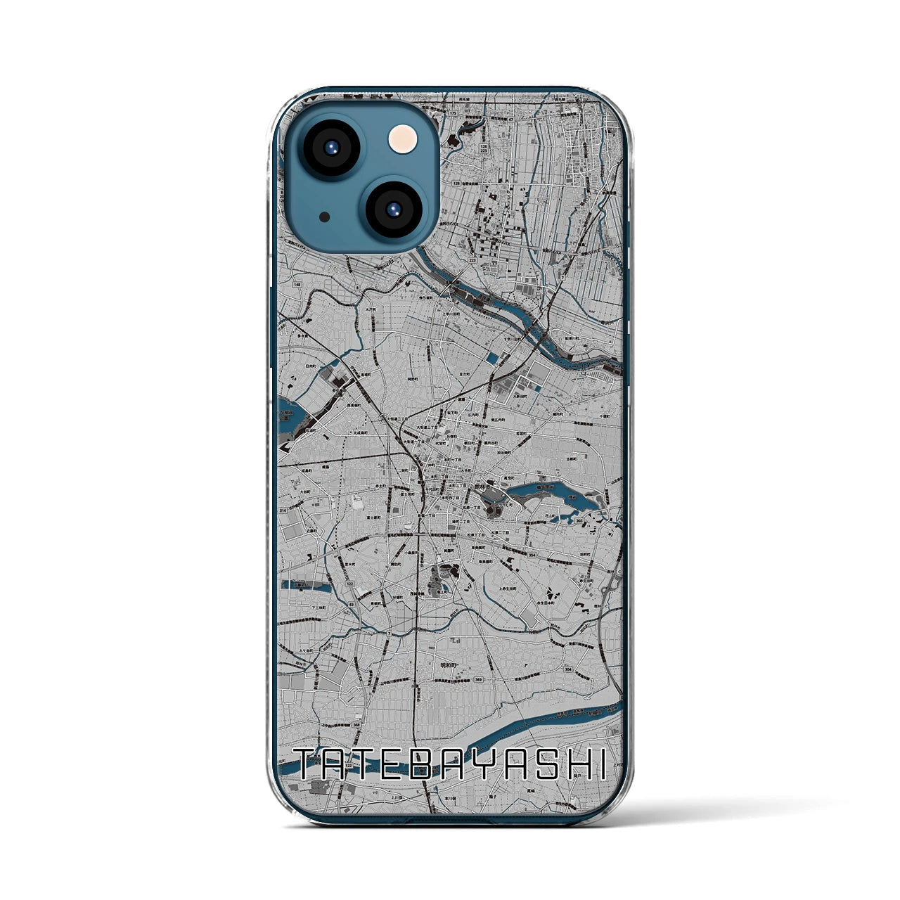 【館林(群馬県)】地図柄iPhoneケース(クリアタイプ)