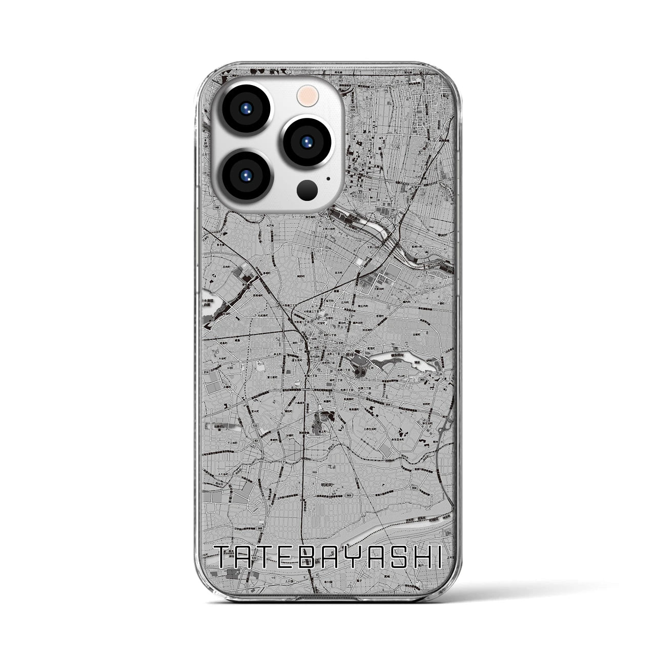 【館林(群馬県)】地図柄iPhoneケース(クリアタイプ)