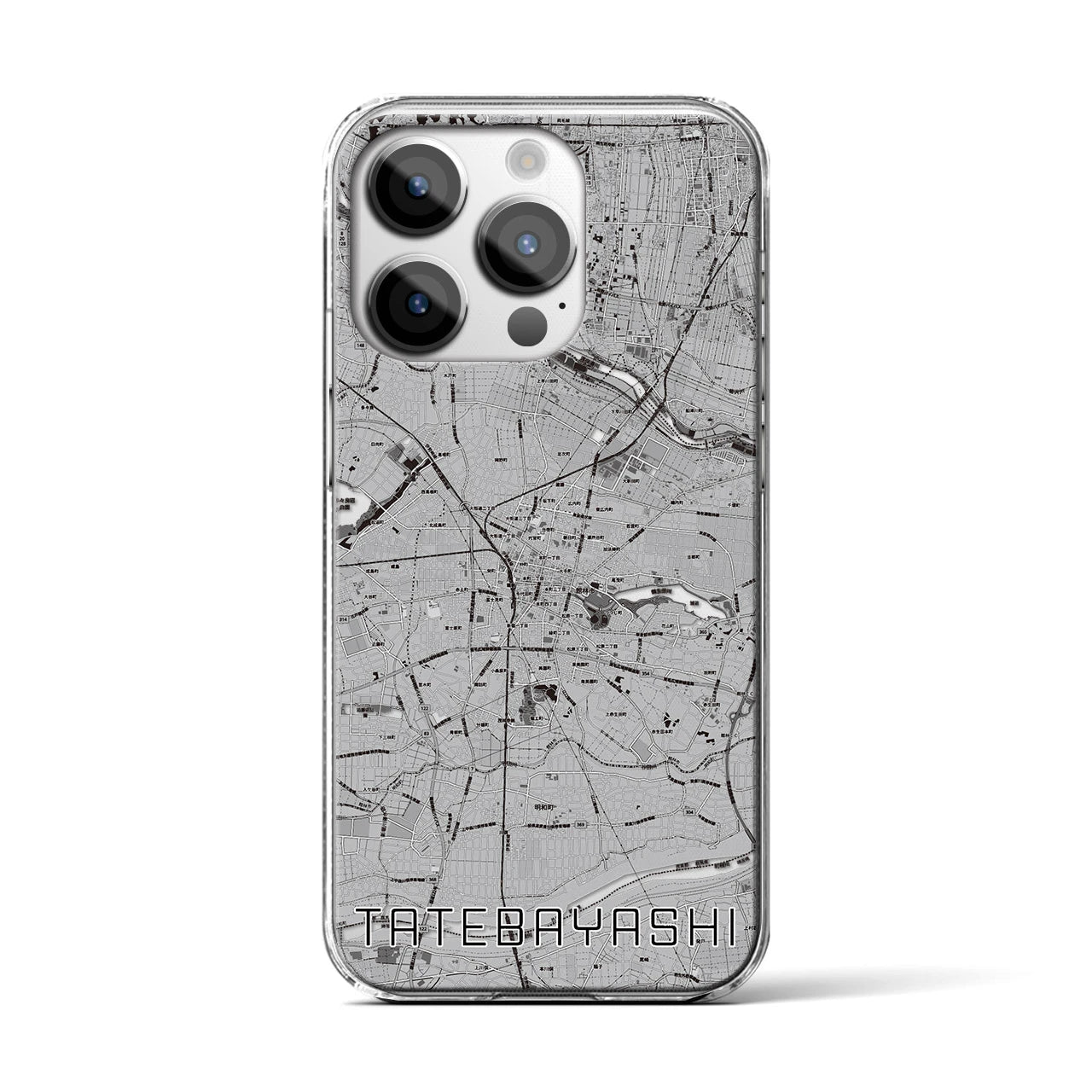 【館林(群馬県)】地図柄iPhoneケース(クリアタイプ)