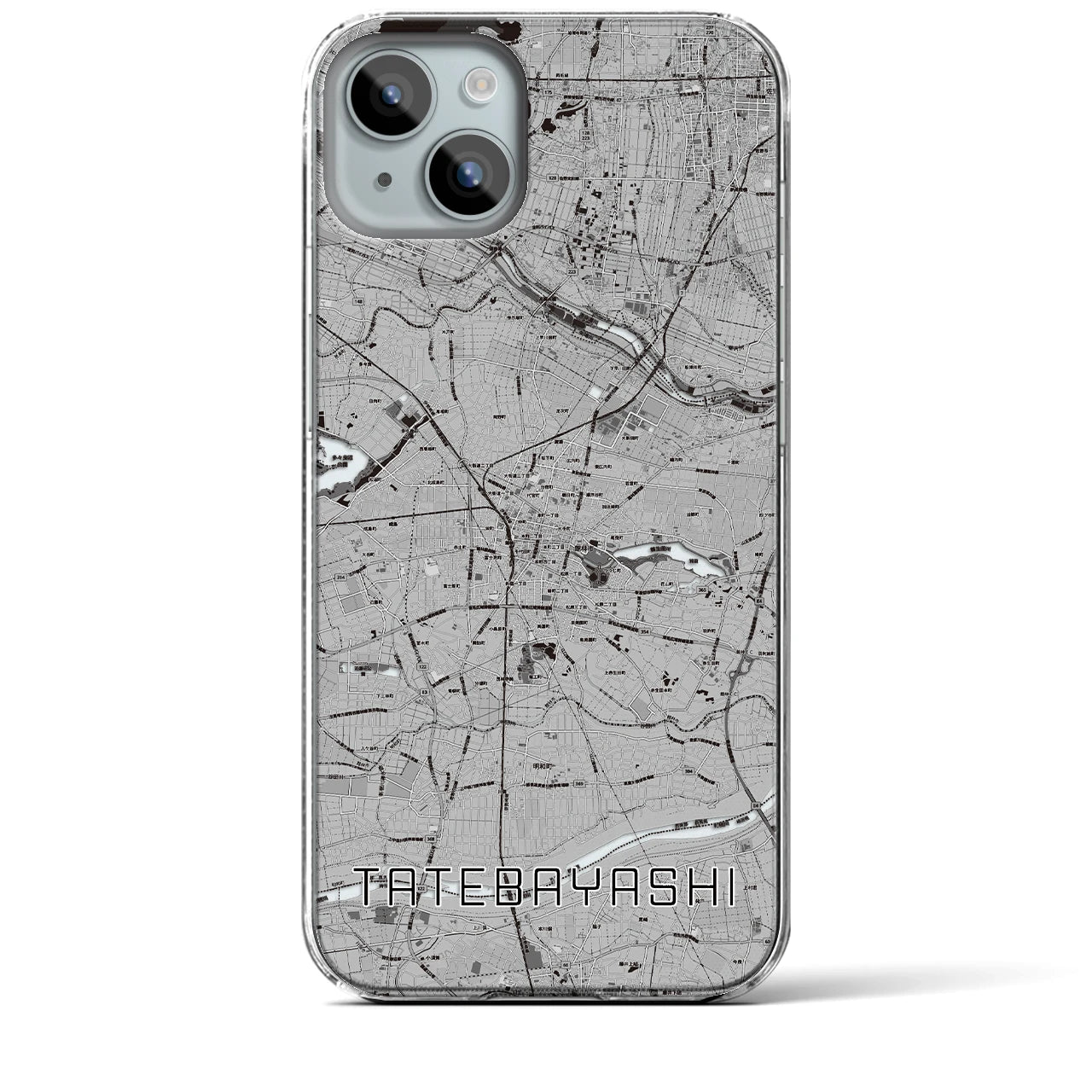 【館林(群馬県)】地図柄iPhoneケース(クリアタイプ)