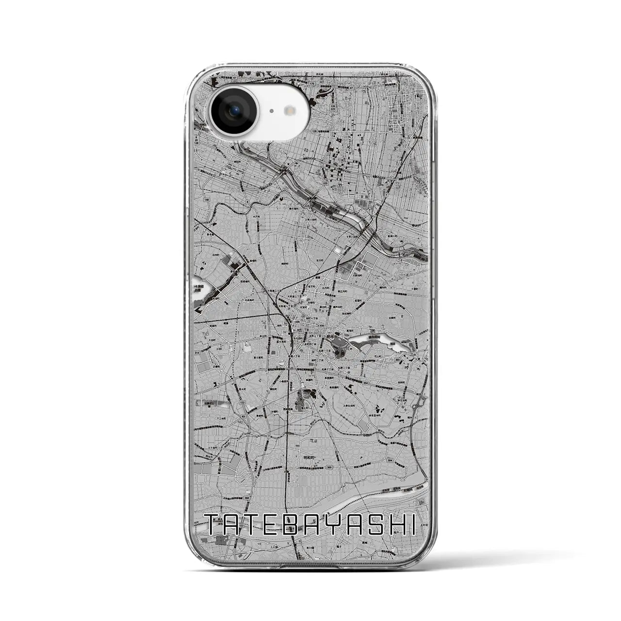 【館林(群馬県)】地図柄iPhoneケース(クリアタイプ)