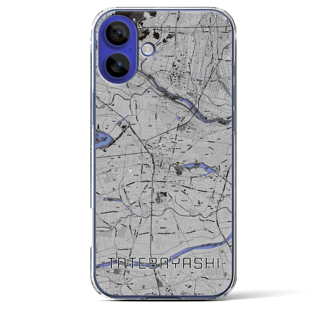 【館林(群馬県)】地図柄iPhoneケース(クリアタイプ)