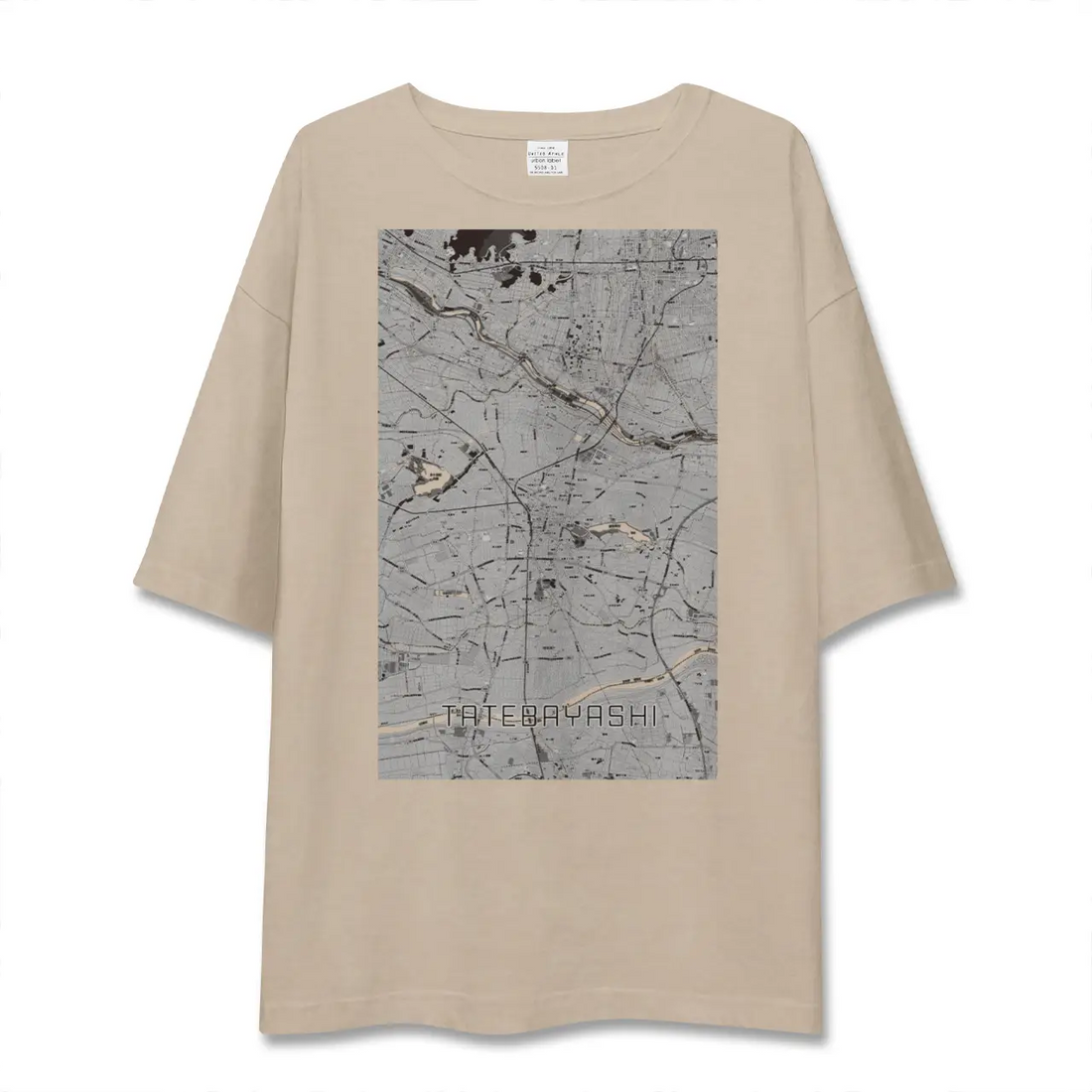【館林(群馬県)】地図柄ビッグシルエットTシャツ