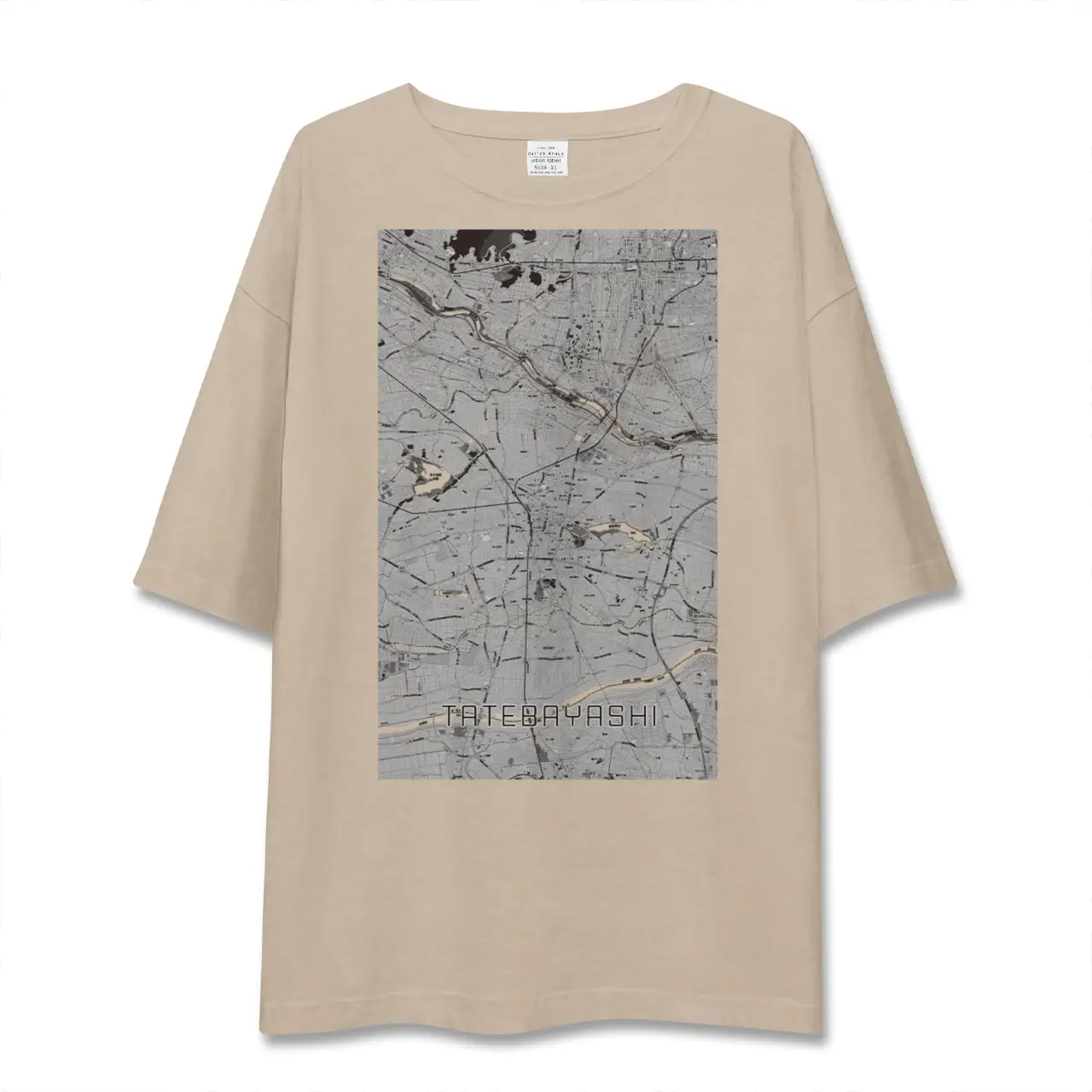 【館林(群馬県)】地図柄ビッグシルエットTシャツ