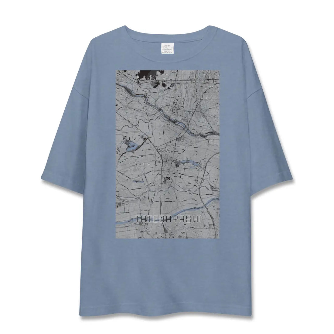 【館林(群馬県)】地図柄ビッグシルエットTシャツ