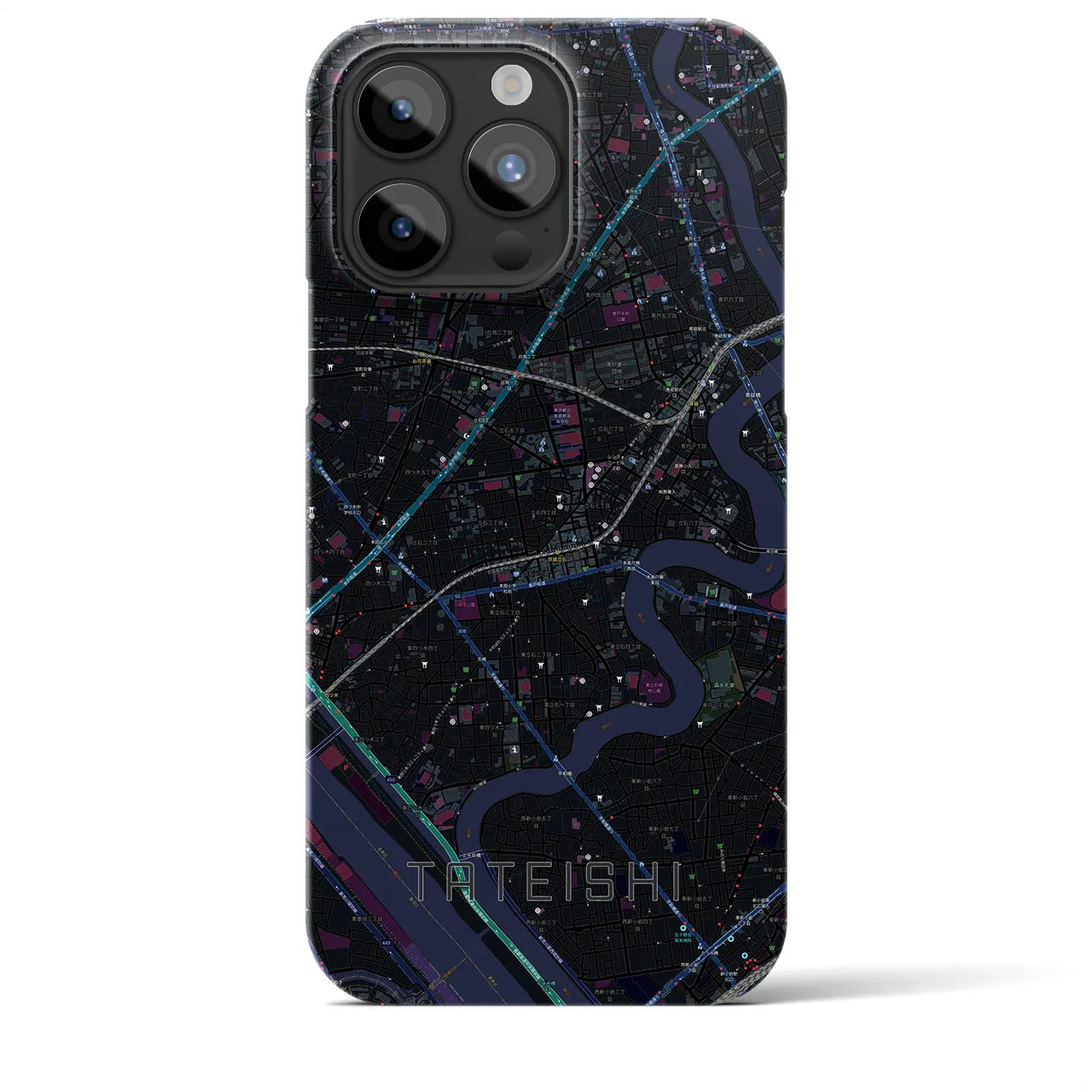 【立石(東京都)】地図柄iPhoneケース(バックカバータイプ)