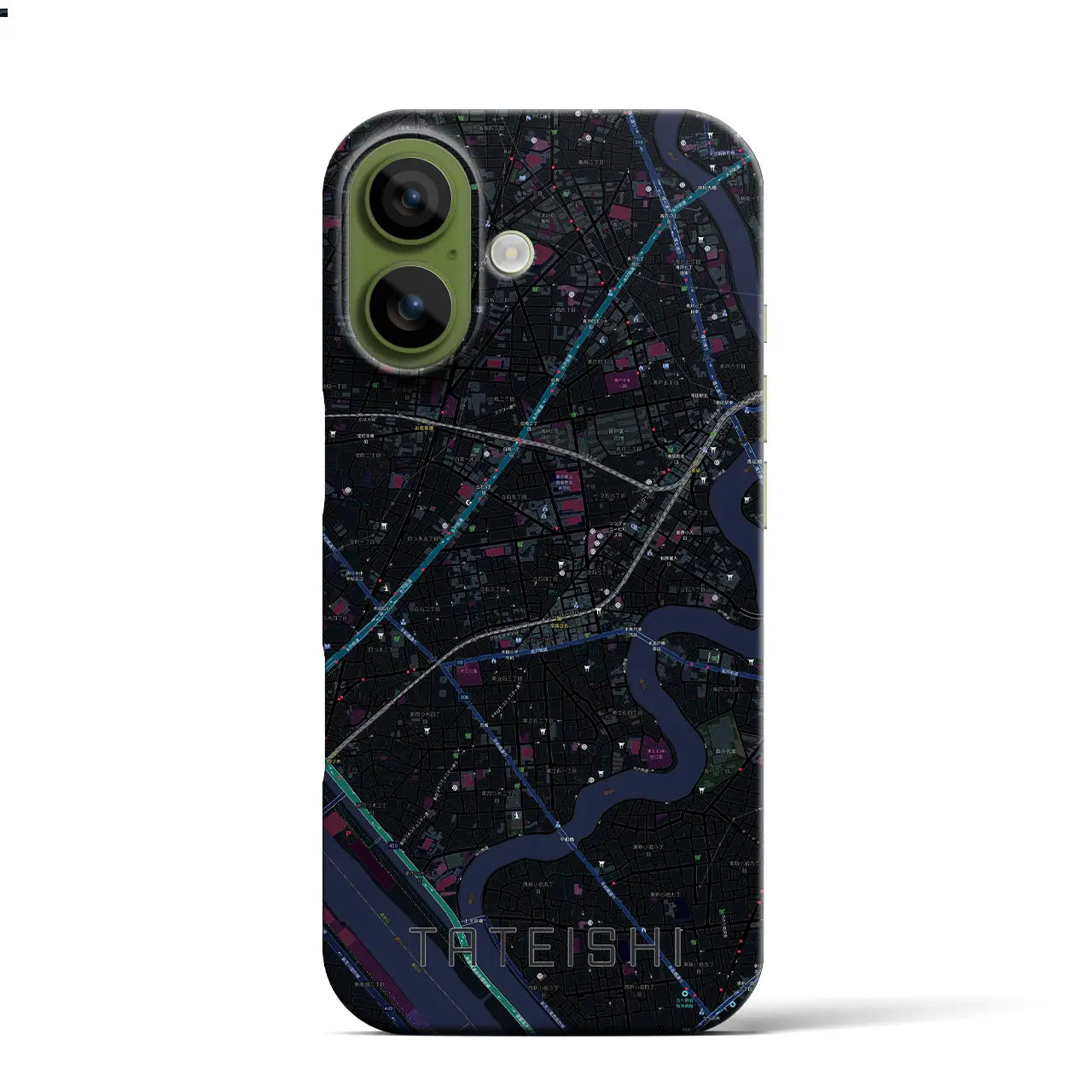 【立石(東京都)】地図柄iPhoneケース(バックカバータイプ)