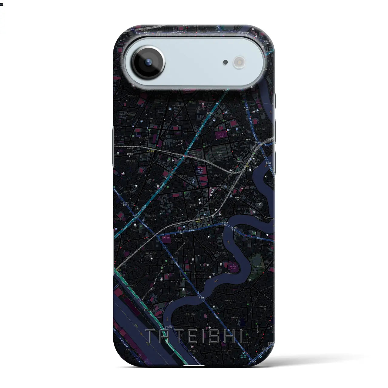 【立石(東京都)】地図柄iPhoneケース(バックカバータイプ)