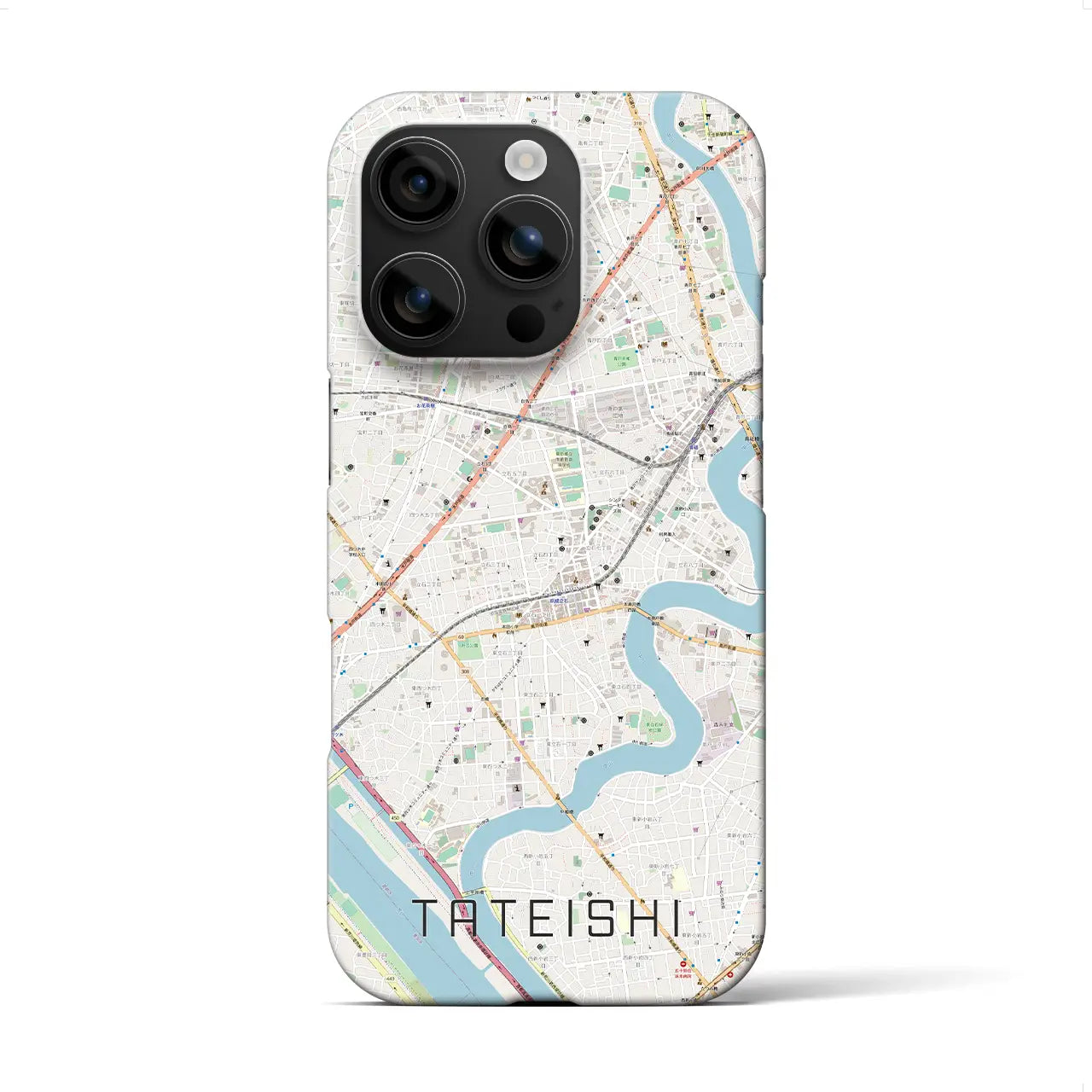 【立石(東京都)】地図柄iPhoneケース(バックカバータイプ)