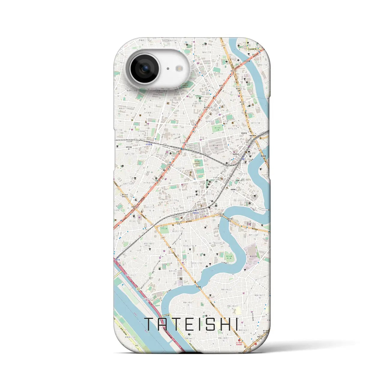 【立石(東京都)】地図柄iPhoneケース(バックカバータイプ)